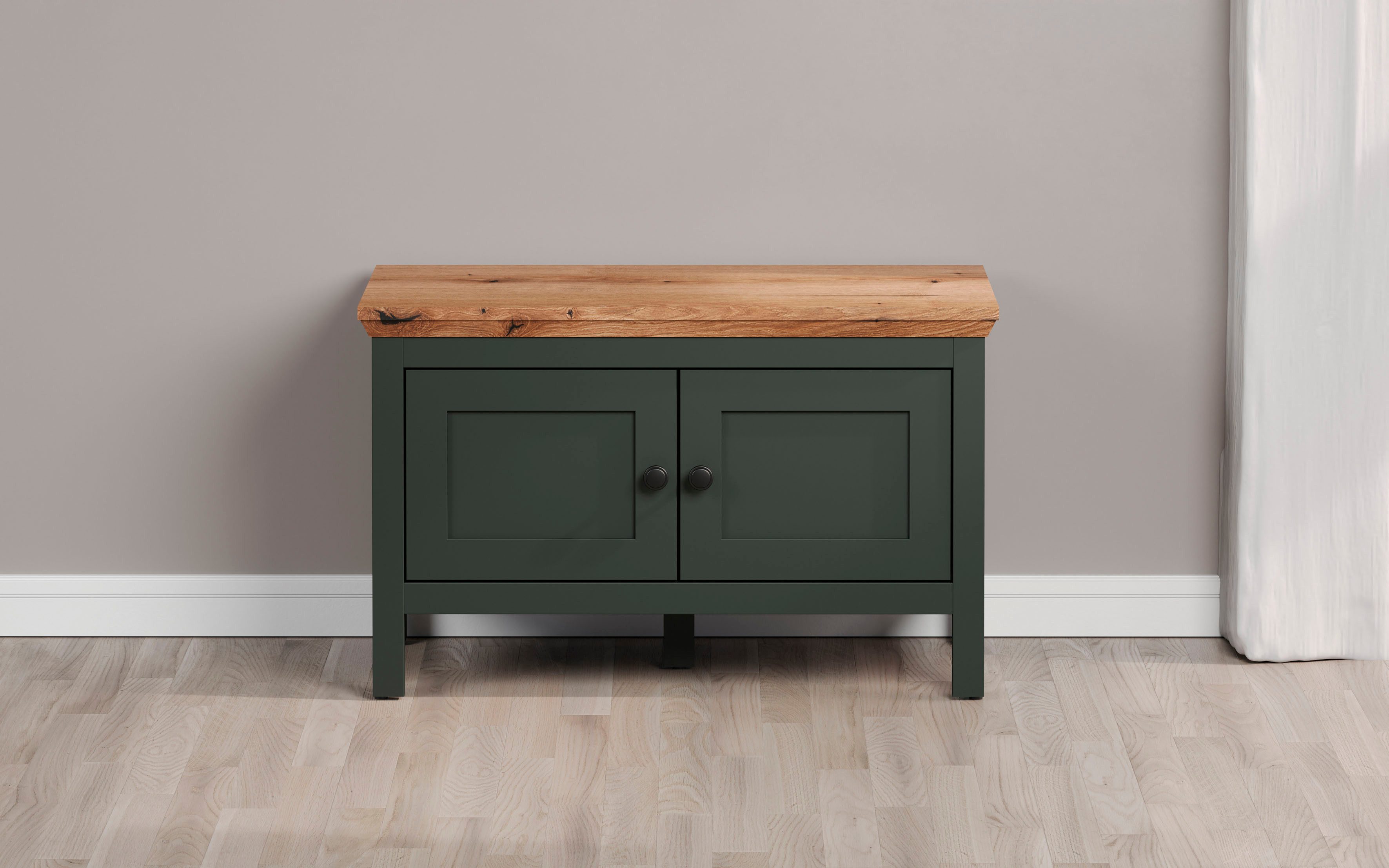 Home affaire Schuhbank Vienna (1-St), Sitzbank mit 2 Türen & Stauraum - (B/T/H) 77/39/48 cm