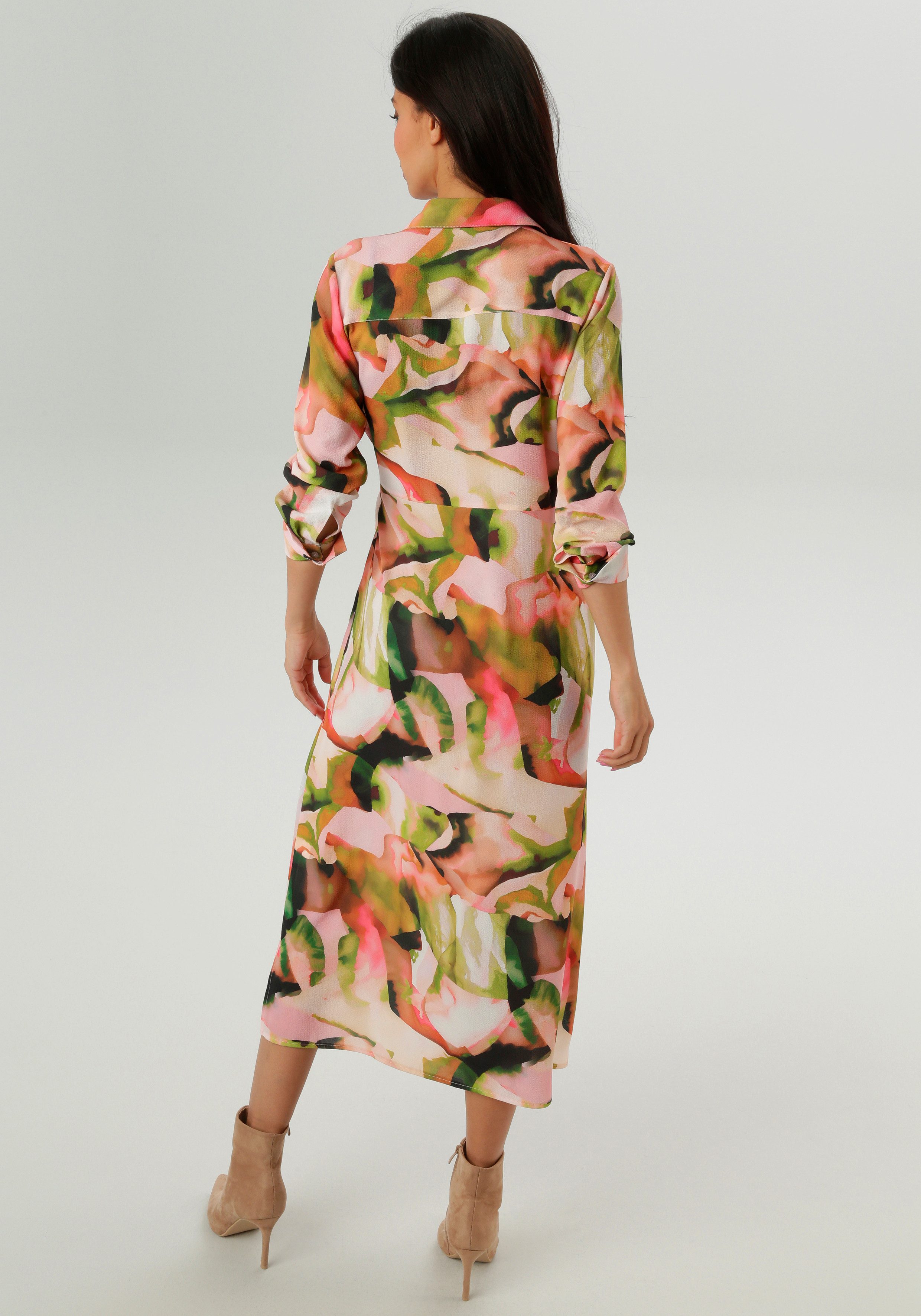 Aniston SELECTED Blusenkleid mit seitlichem Bindedetail günstig online kaufen