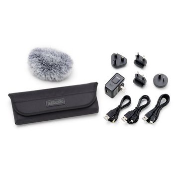 Tascam DR-40X Recorder Digitales Aufnahmegerät (mit Zubehör Set und Kopfhörer)
