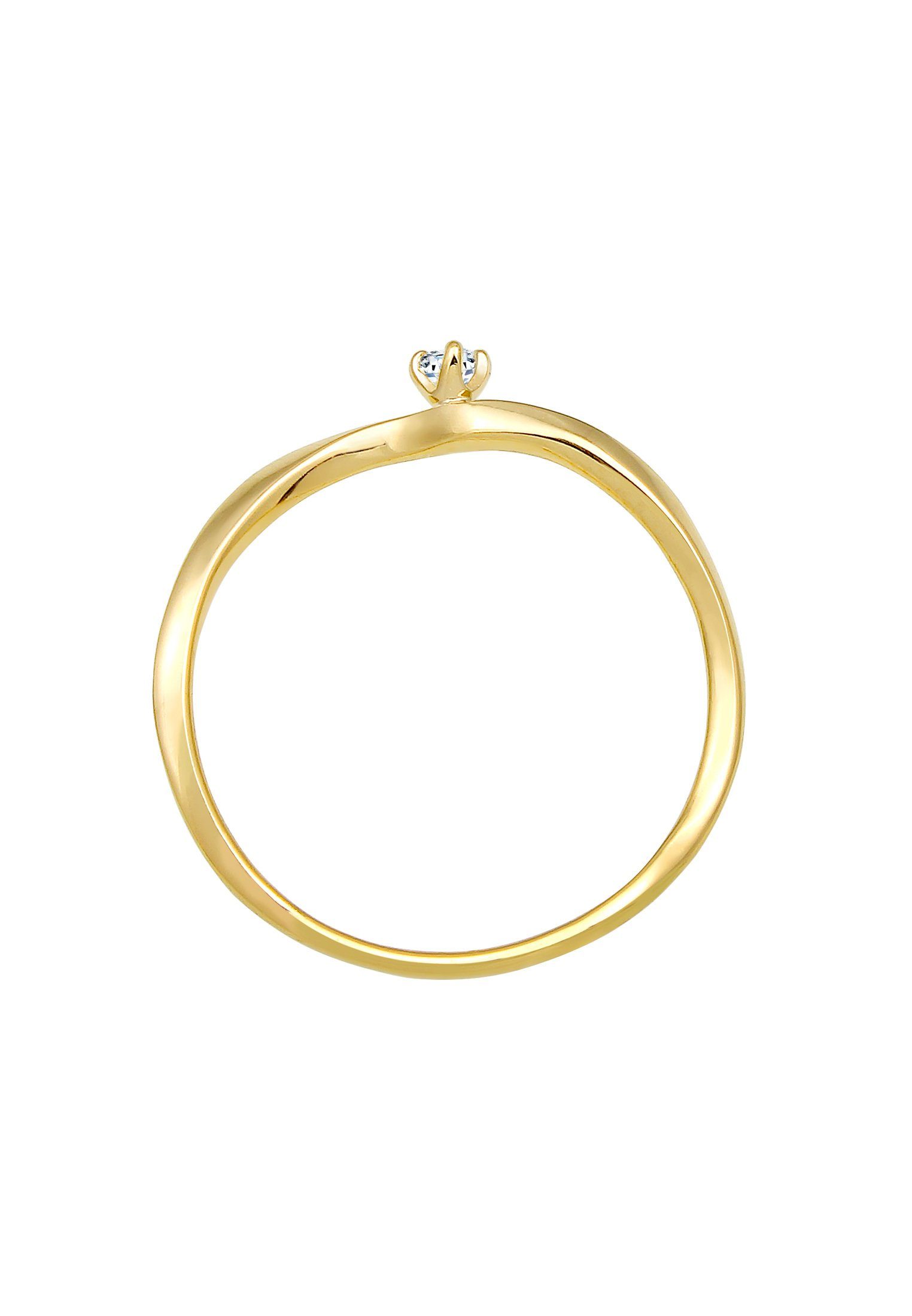 Verlobung Elli Diamant Welle (0.03 ct) 375 Gelbgold DIAMONDS Verlobungsring