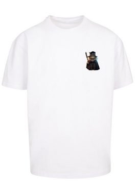 F4NT4STIC T-Shirt Wizard Cat OVERSIZE TEE Print