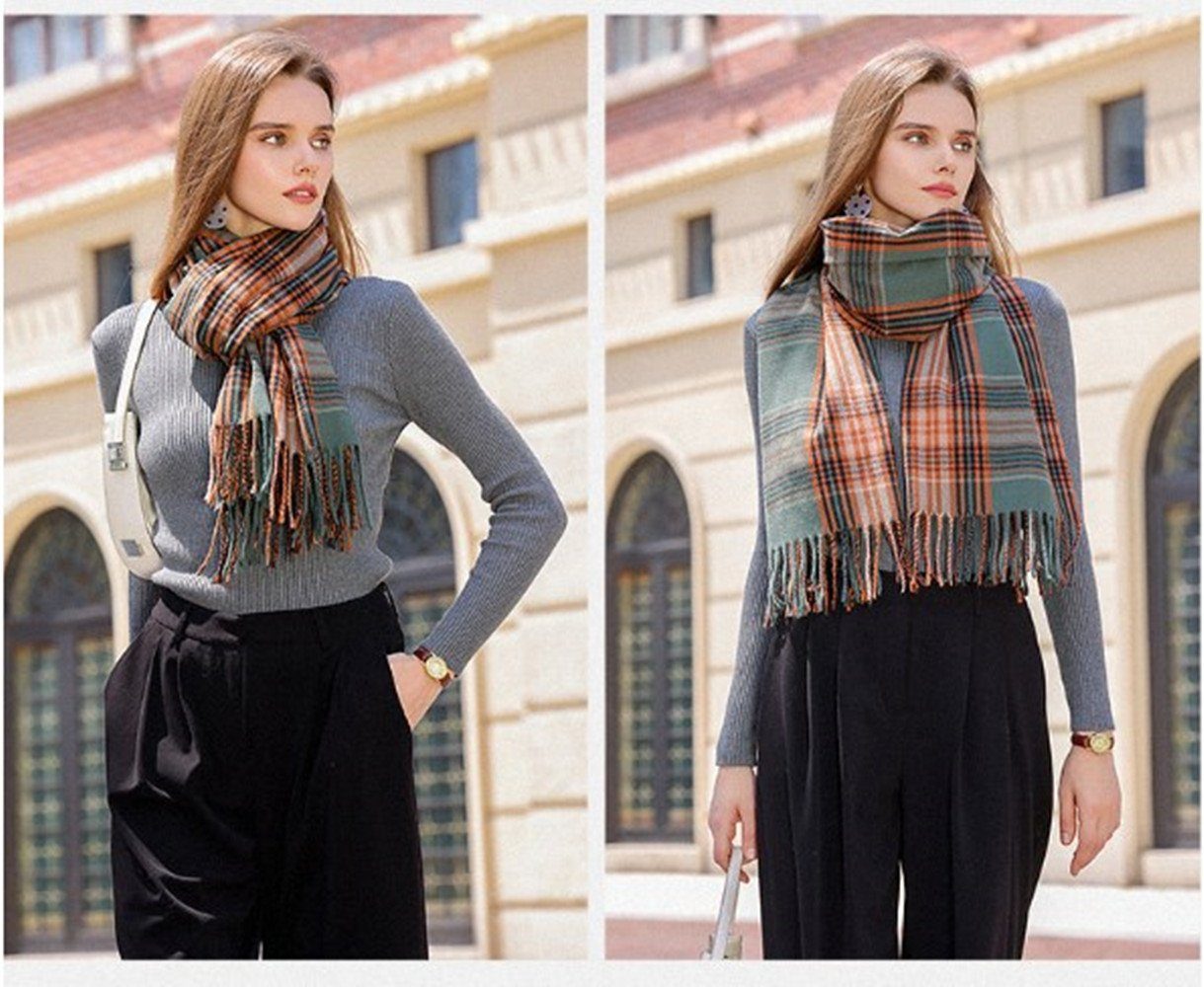 XDeer Wollschal Damen Schal,Winter Schal Poncho mit Fransen,kuschelweich Ka günstig online kaufen