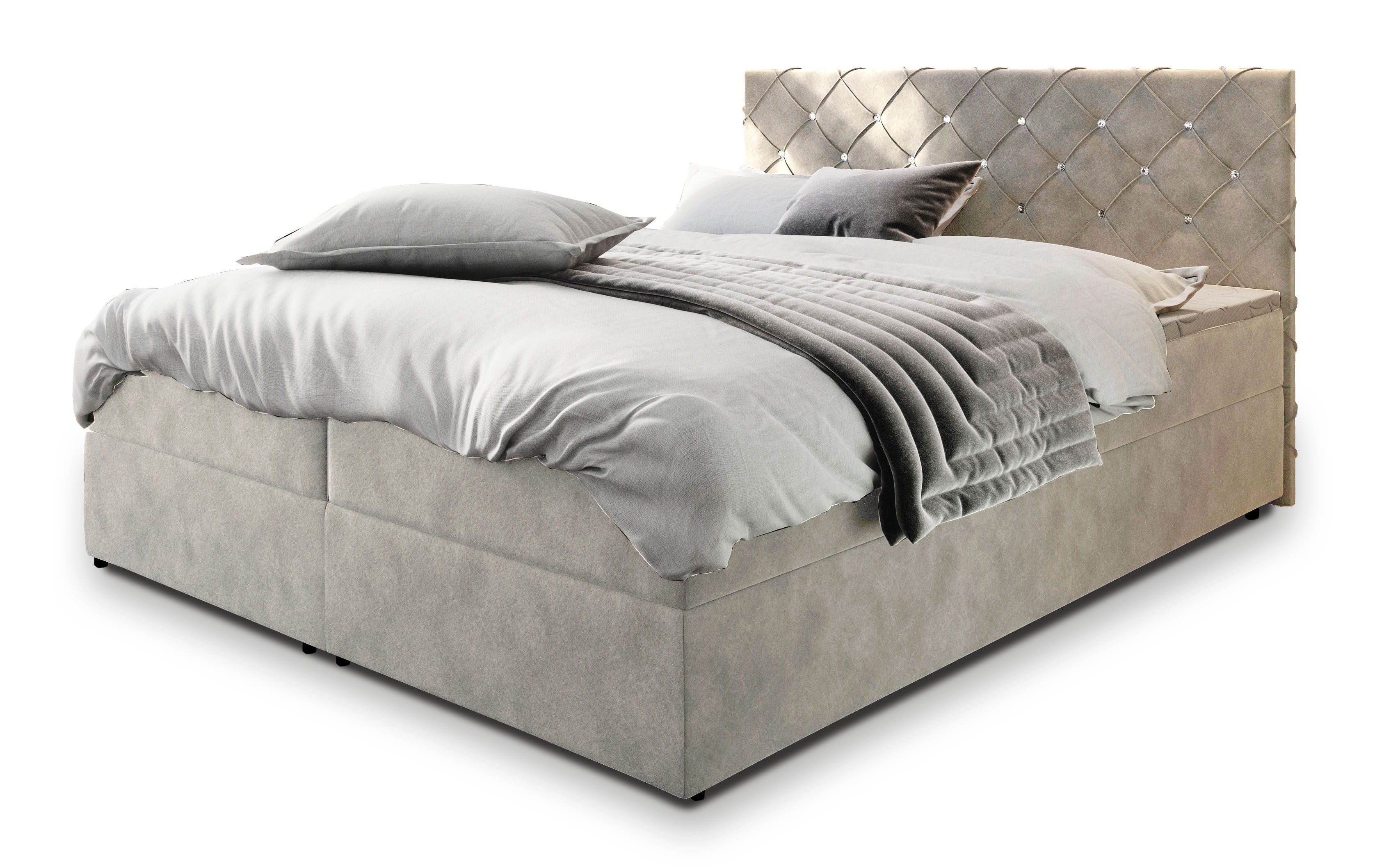 Masseno Boxbett RIVA 160x200 cm mit Bonell Matratze und Topper günstig online kaufen