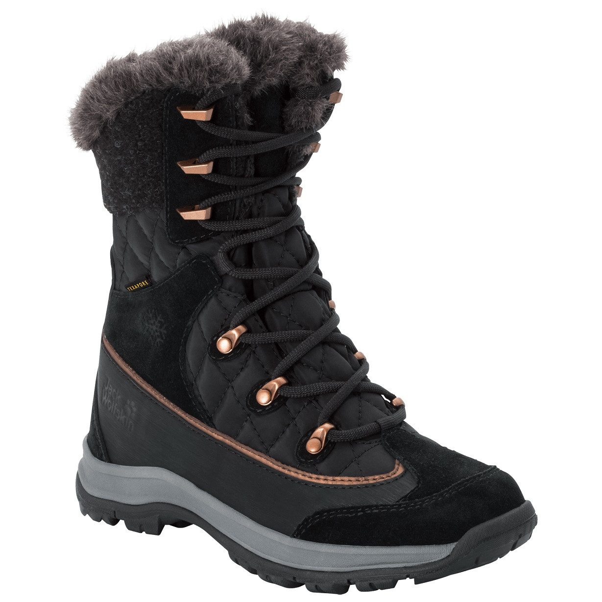 Jack Wolfskin Aspen High Texapore (wasserdicht) schwarz Damen Winterstiefel günstig online kaufen