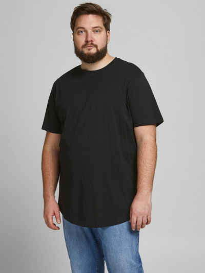Jack & Jones T-Shirt Basic Plus SizeT-Shirt Kurzarm Übergrößen Shirt JJENOA 4834 in Schwarz