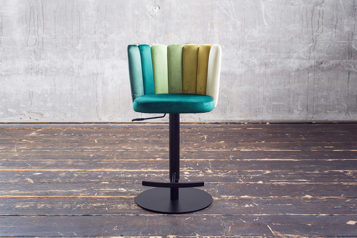 KAWOLA Bistrostuhl JADA (1 St), Drehstuhl höhenverstellbar Velvet verschiedene Farben