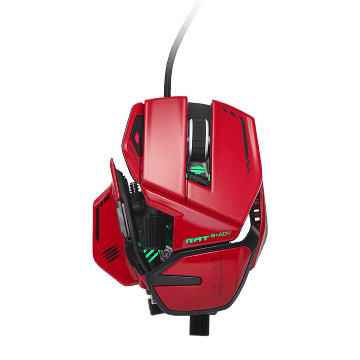 Mad Catz Maus (Mouse Mad Catz MR06DCINRD000-0 Schwarz Bunt Schwarzweiß 20000 dpi)