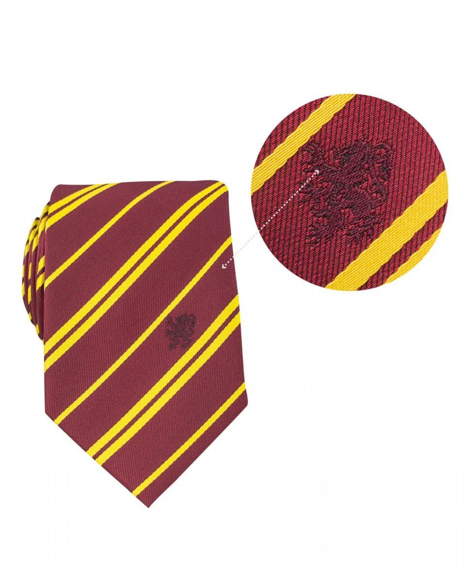 Horror-Shop Krawatte mit Harry Original Dekofigur Gryffindor Potter Metamorph Pin