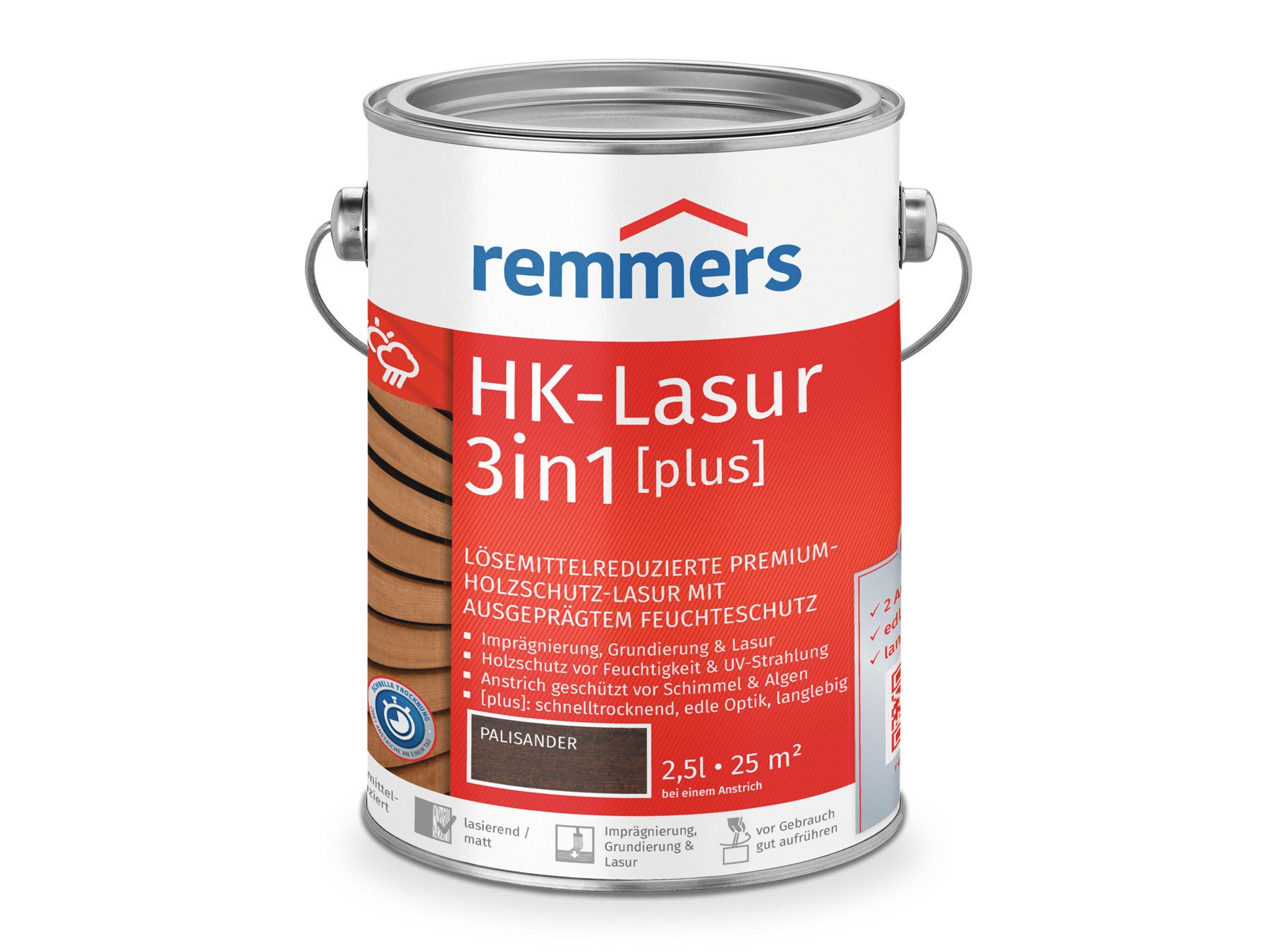Holzschutzlasur HK-Lasur 3in1 [plus] eiche hell matt 0,75 Liter