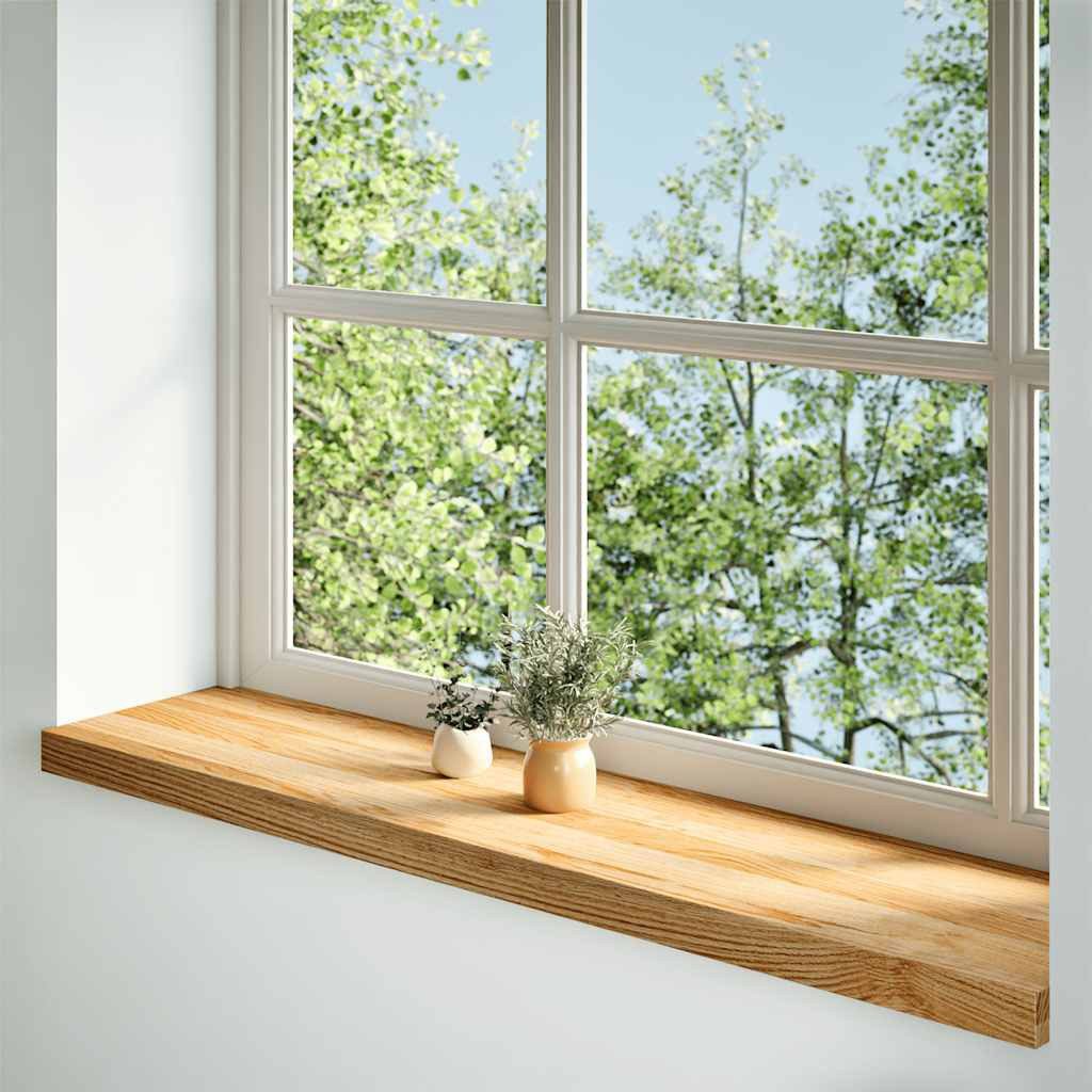 vidaXL Fensterbank 120 x 25 x 2 cm Fensterbänke 2 Stk Hellbraun 120x25x2 cm Massivholz Ei