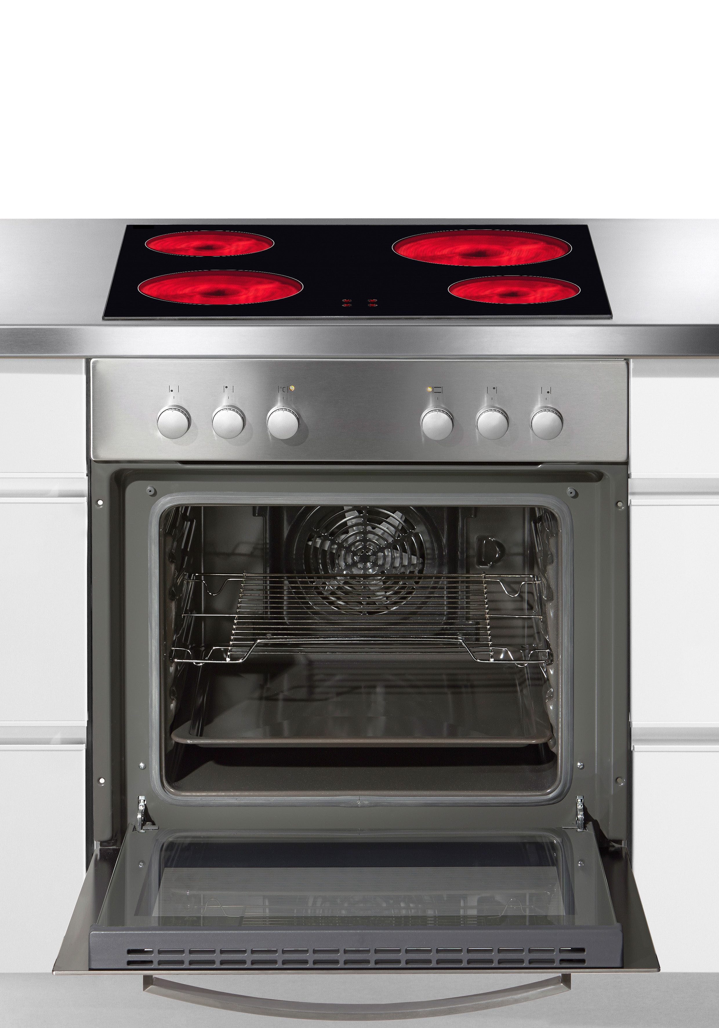 Amica Elektro-Herd-Set EHC 12516 E, Zuverlässiger Kochkomfort für den täglichen Küchenalltag