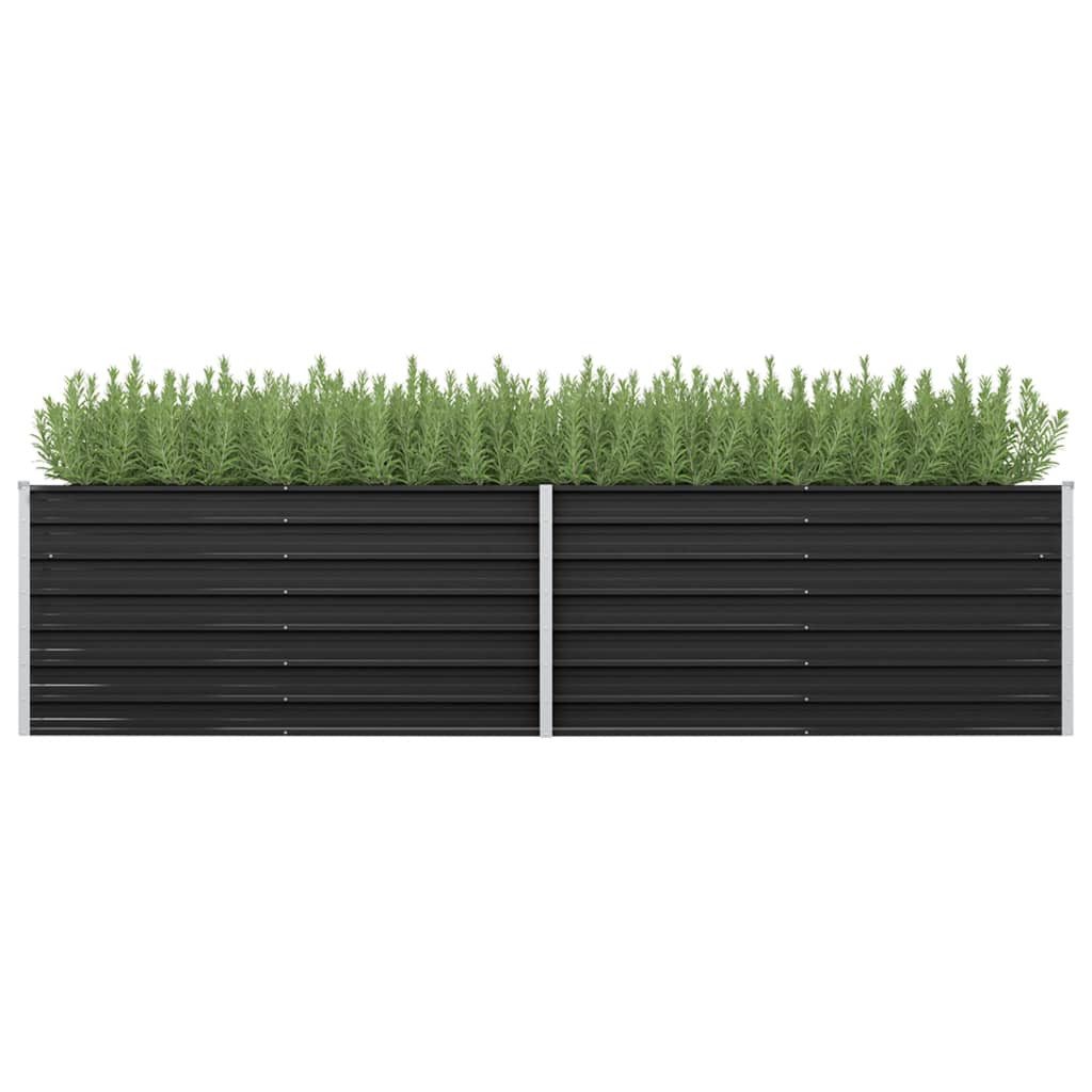 Hochbeet Garten-Hochbeet Anthrazit 320 x 80 x 77 cm Verzinkter Stahl