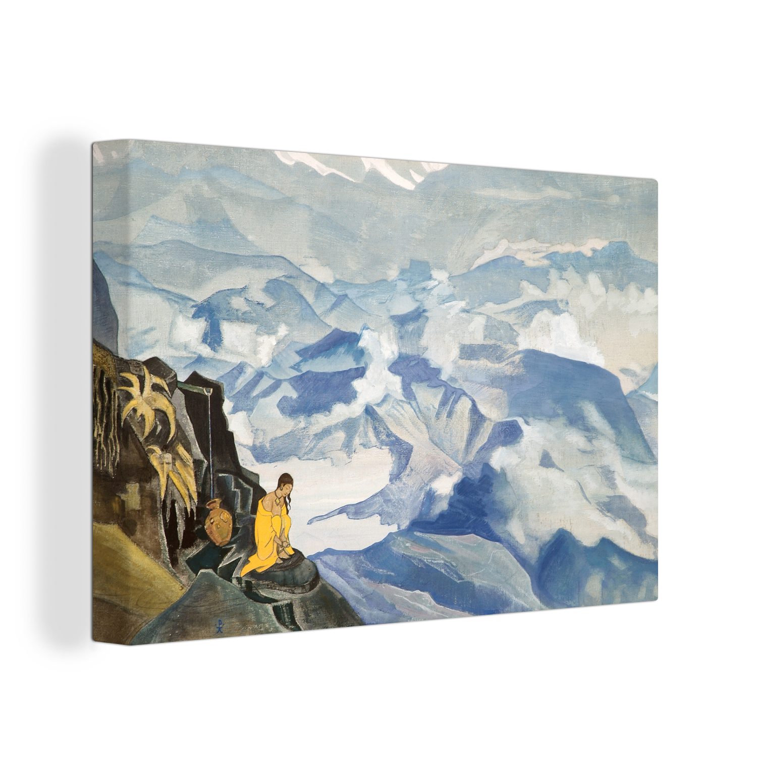 Tropfen 30x20 - Leinwandbild Wandbild Aufhängefertig, Leinwandbilder, Nicholas von Wanddeko, cm des Gemälde St), OneMillionCanvasses® Roerich, Lebens (1