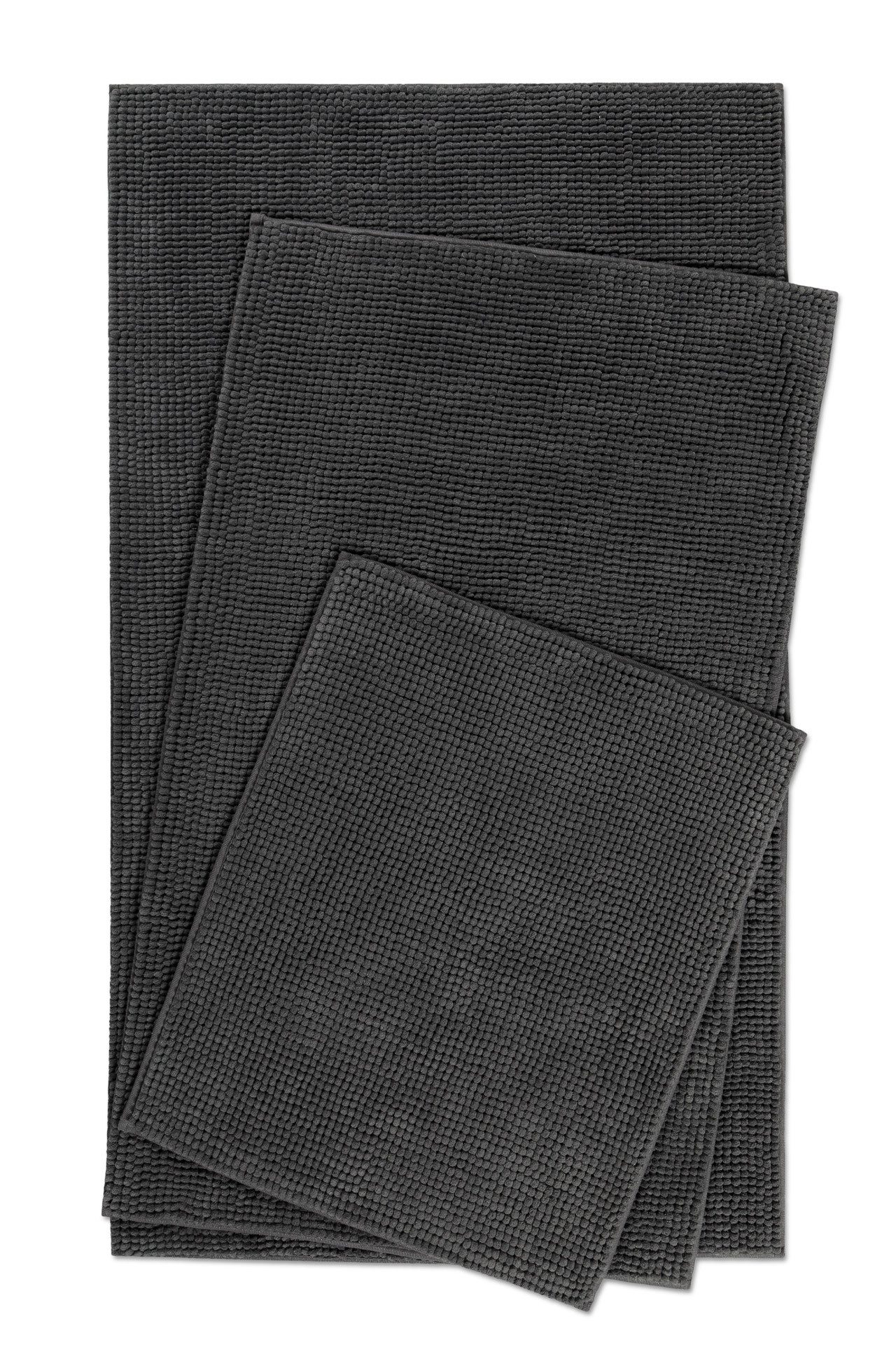 Wecon home Basics Badematte Balu, Höhe 14 mm, Polyester, rechteckig, Chenille, waschbar, rutschfest, schnell trocknend, weich, Badteppich