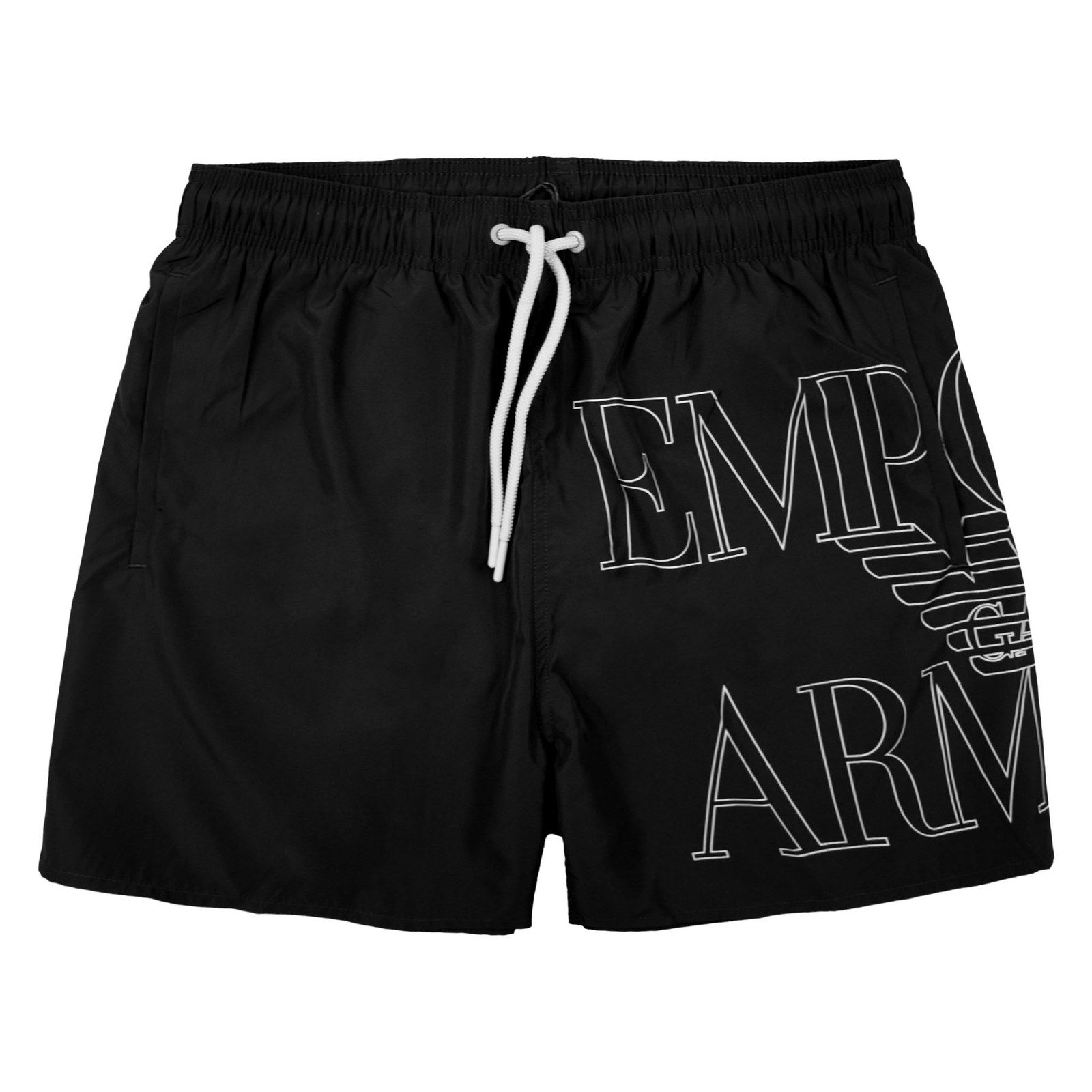 Emporio Armani Badehose Boxer Beachwear mit großem Logoprint günstig online kaufen