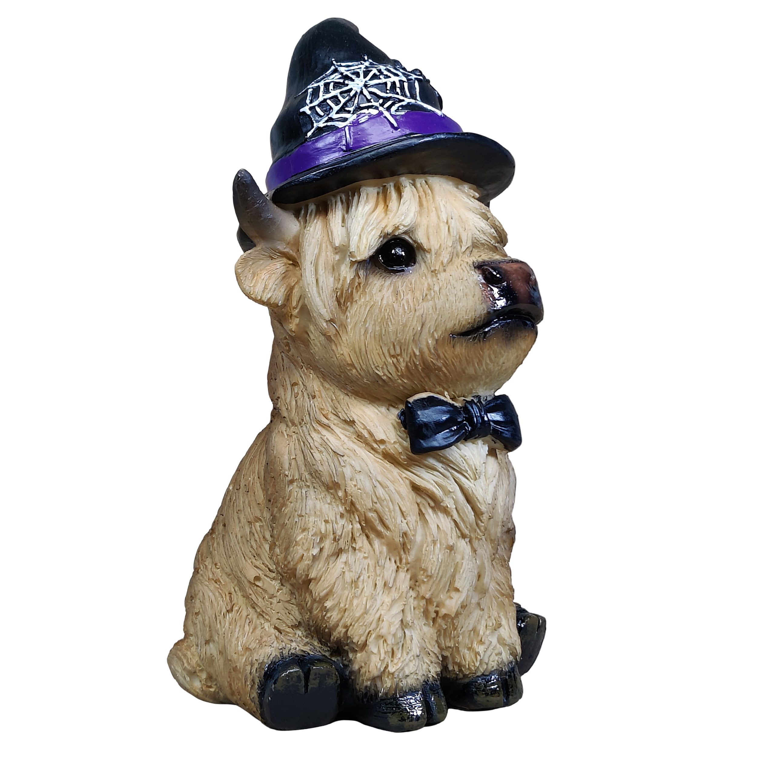 colourliving Dekofigur Highland Cattle Halloween witzige Halloweenfigur, feine Details und ein charmanter Ausdruck