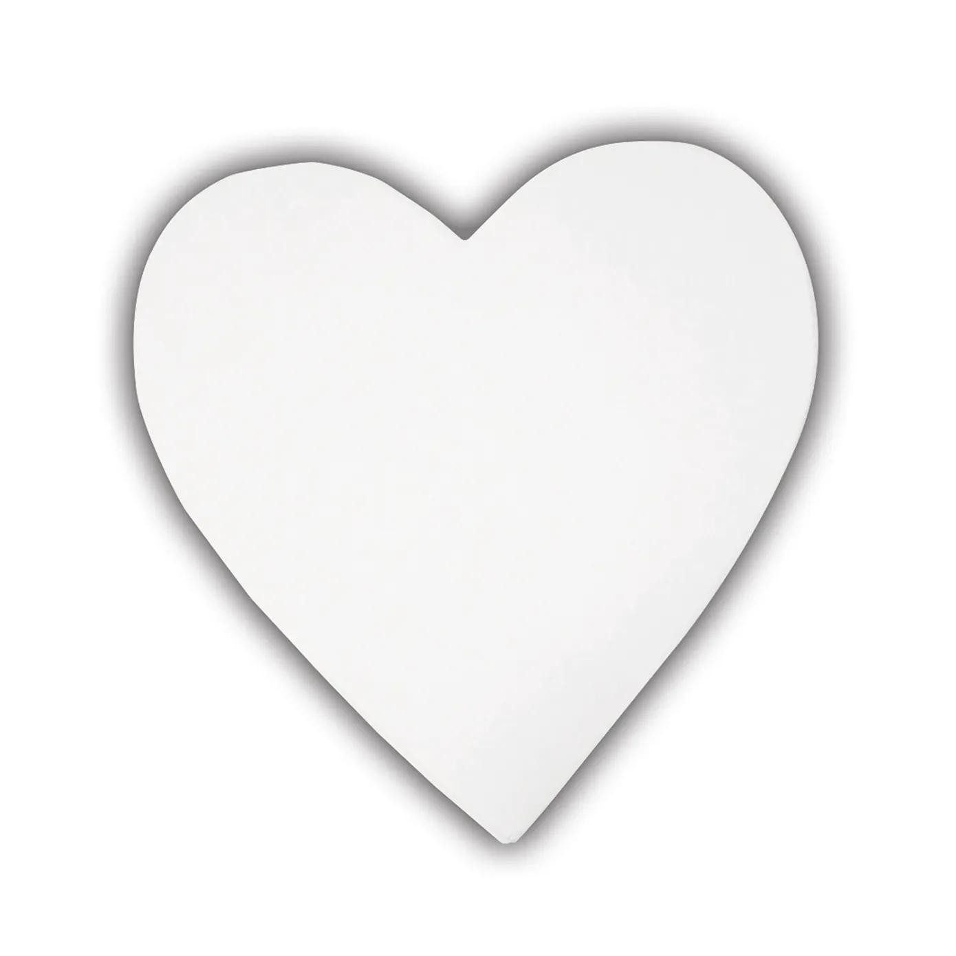 décopatch Papierdekoration 5x Weißes Pappmaché, Symbol, kleines Herz, 1,5x12x12 cm - Weiß AC757C, DECO-Supports