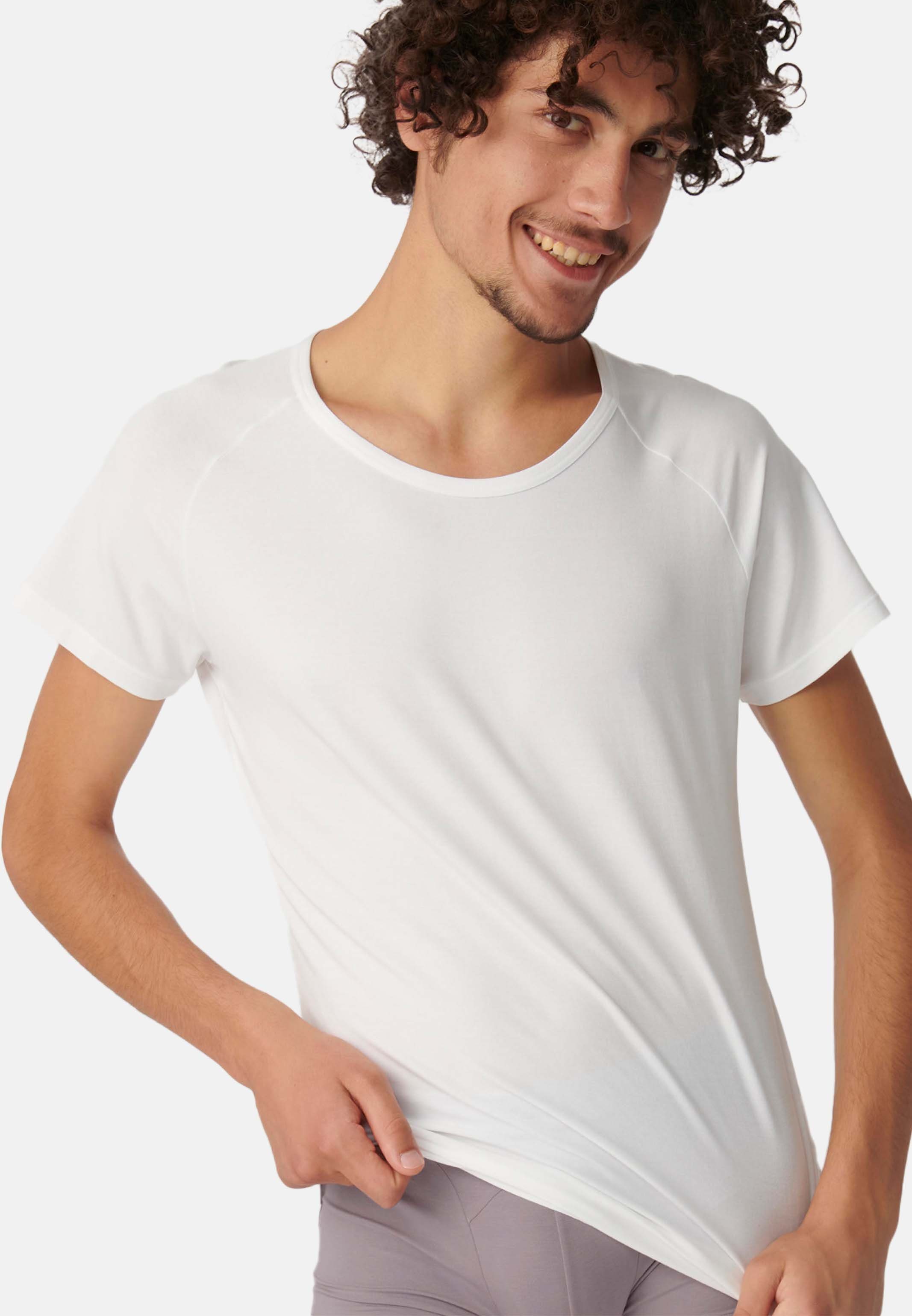 Sloggi Unterhemd Ever Soft (1-St) Unterhemd / Shirt Kurzarm - Unterhemd mit kurzen Ärmeln Weiß