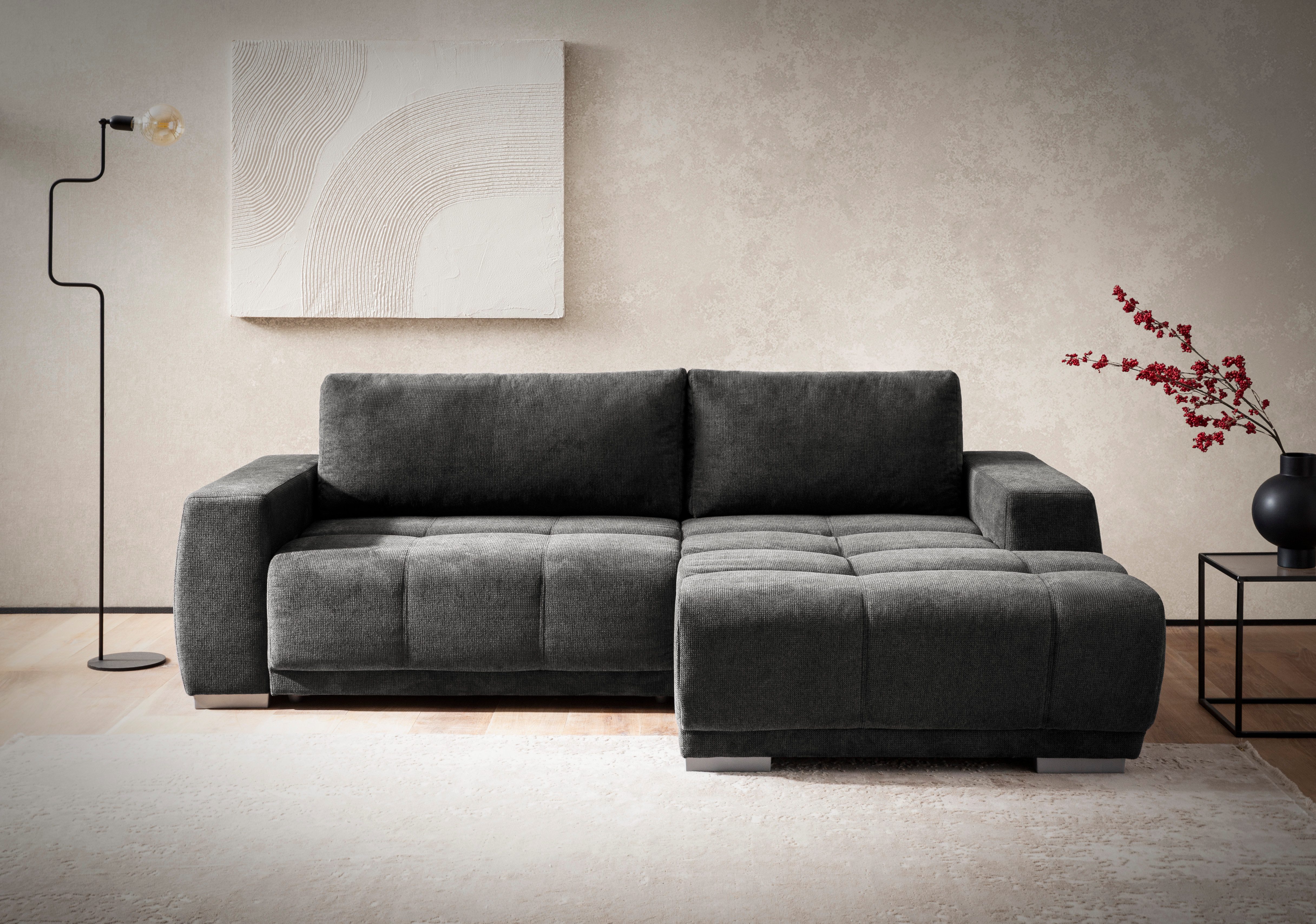 INOSIGN Ecksofa "Bolero L-Form", wahlweise mit Bettfunktion & Bettkasten günstig online kaufen