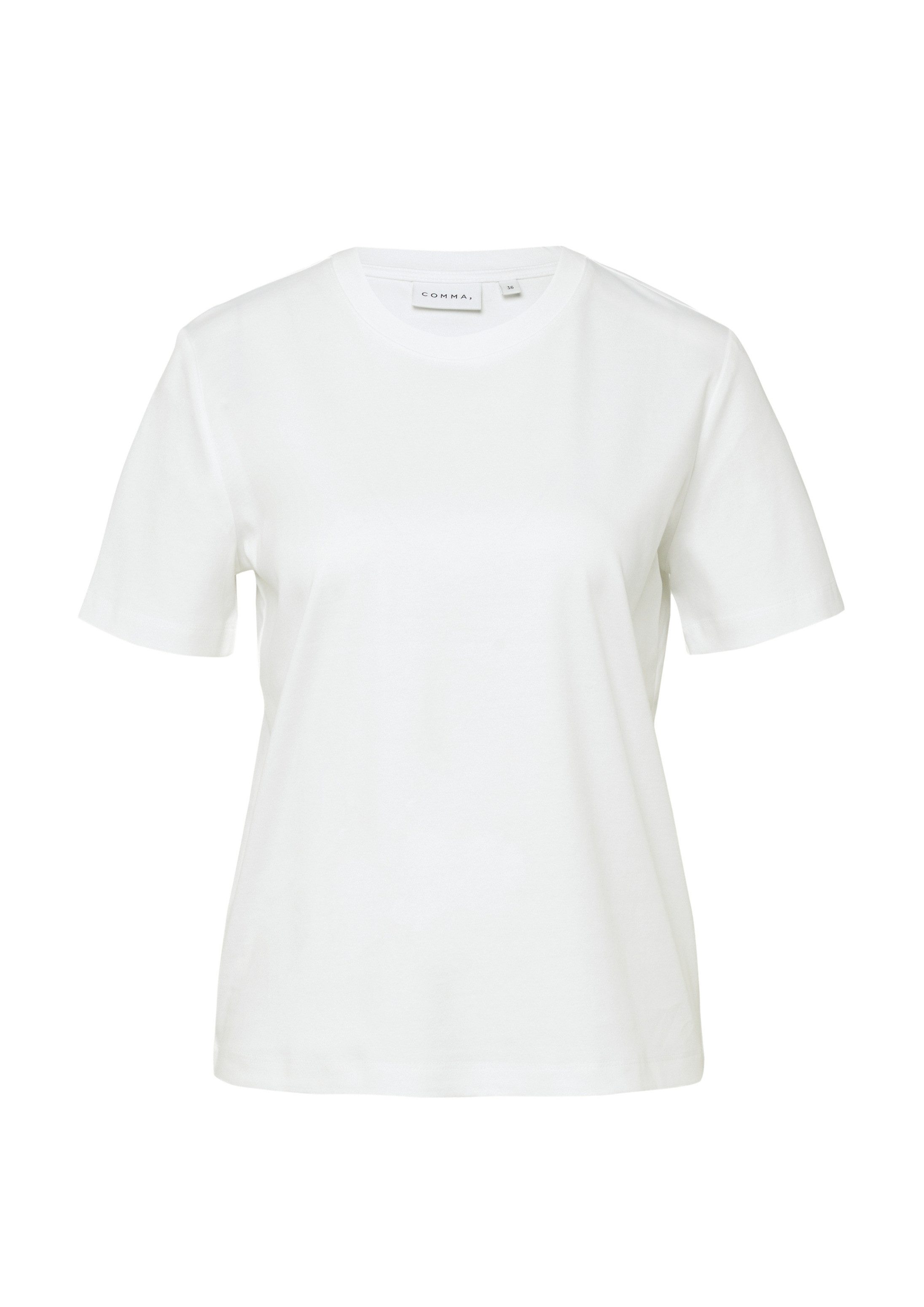comma Kurzarmshirt T-Shirt Hochwertiges T-Shirt aus Baumwolle