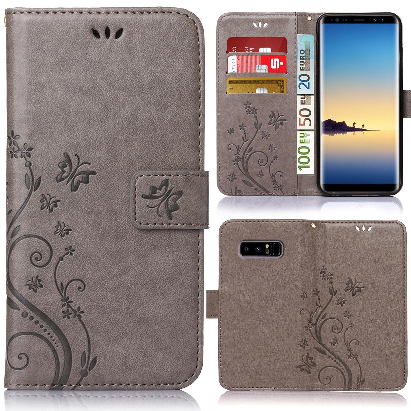 Handyhülle Bookstyle Flower Handytasche Schutzhülle für Samsung Galaxy S10