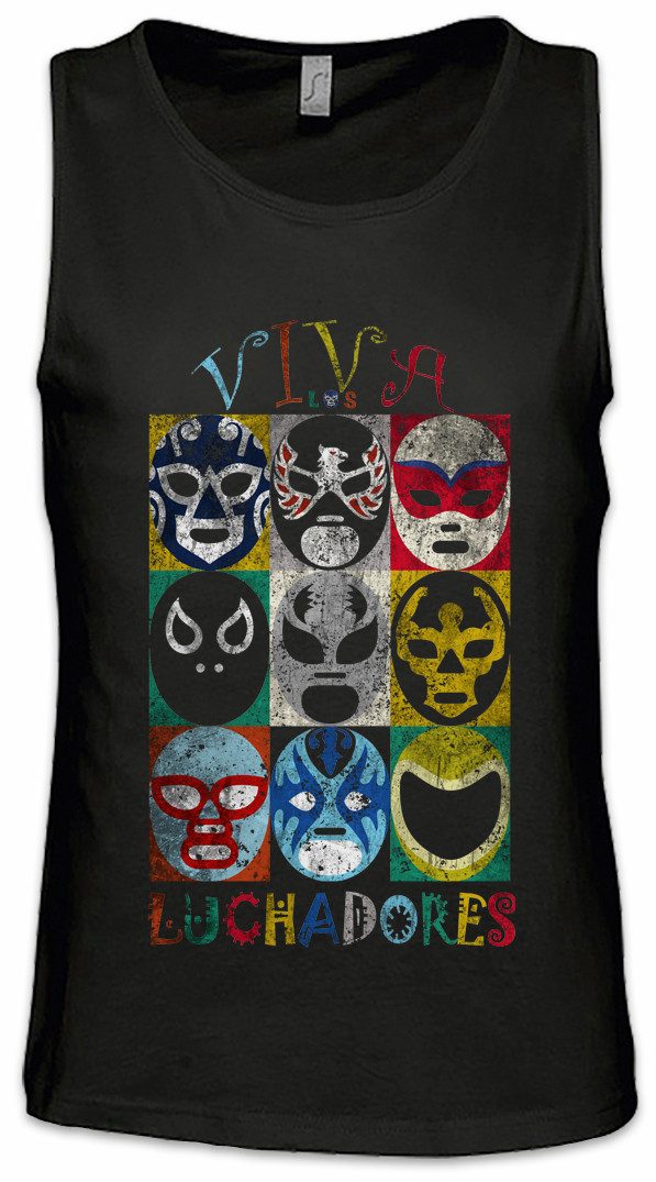 Urban Backwoods Tanktop Luchadores Ärmelloses T-Shirt Mexiko Wrestling Wrestler Mexican Mexico Latin Latino Lucha Libre