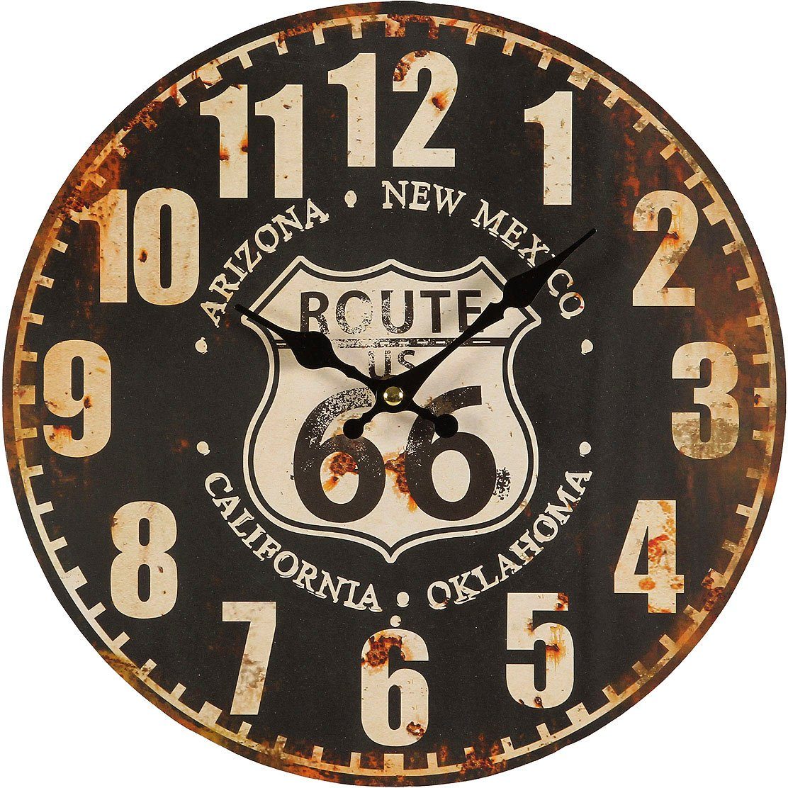 Wanduhr Ambiente Wanduhr Haus Route 66 28cm