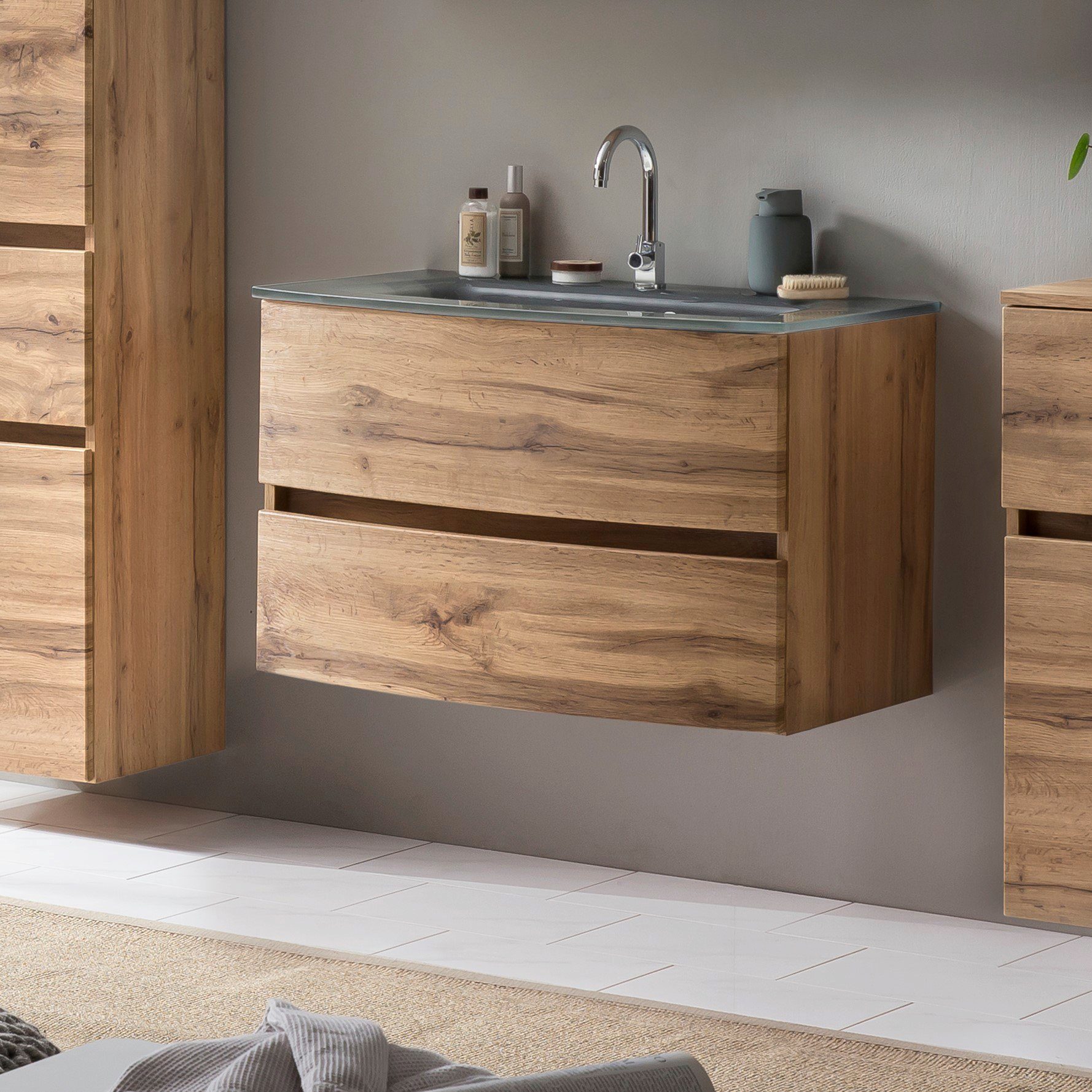 welltime Waschtisch "Kaunas" Breite 80 cm, mit Soft-Close Funktion günstig online kaufen