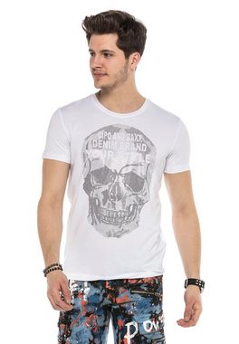 Cipo & Baxx T-Shirt mit coolem Totenkopf-Print
