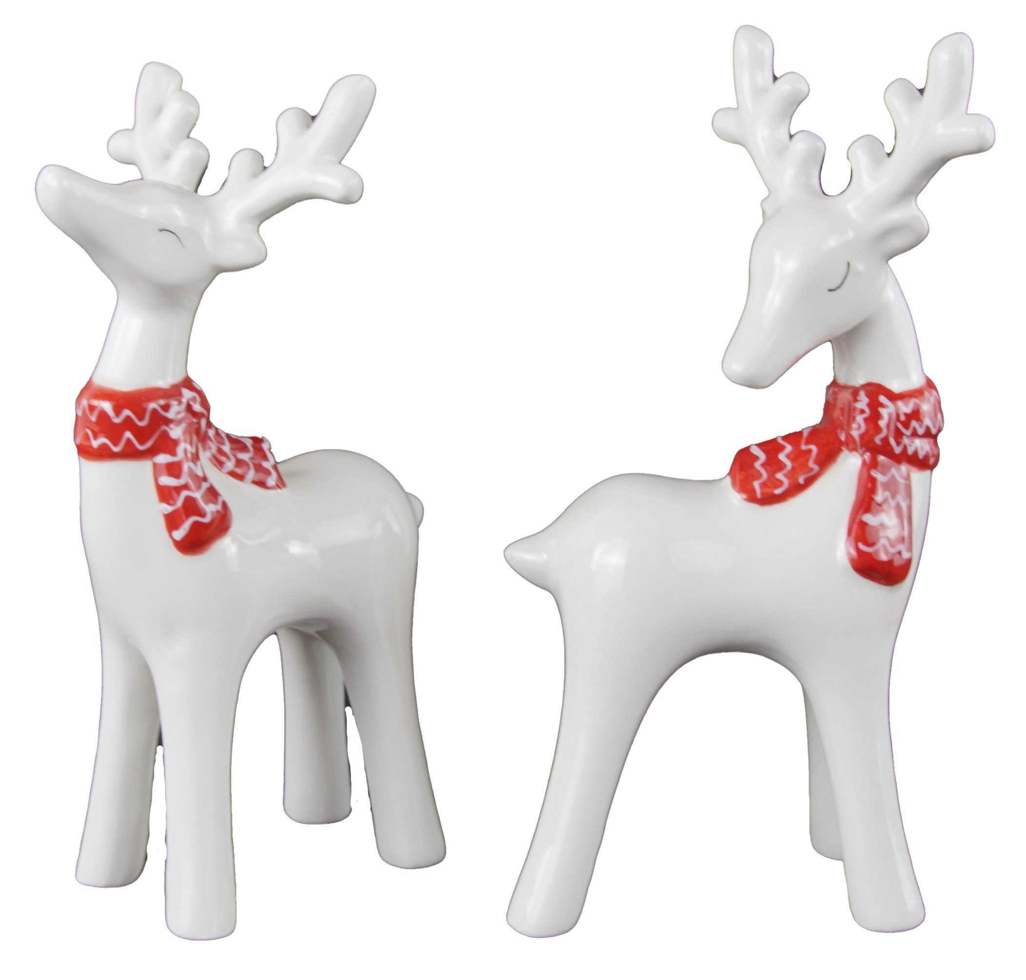 Posiwio Dekofigur 2er Set Hirsche (2 St), Weihnachtsfigur, Hirsch