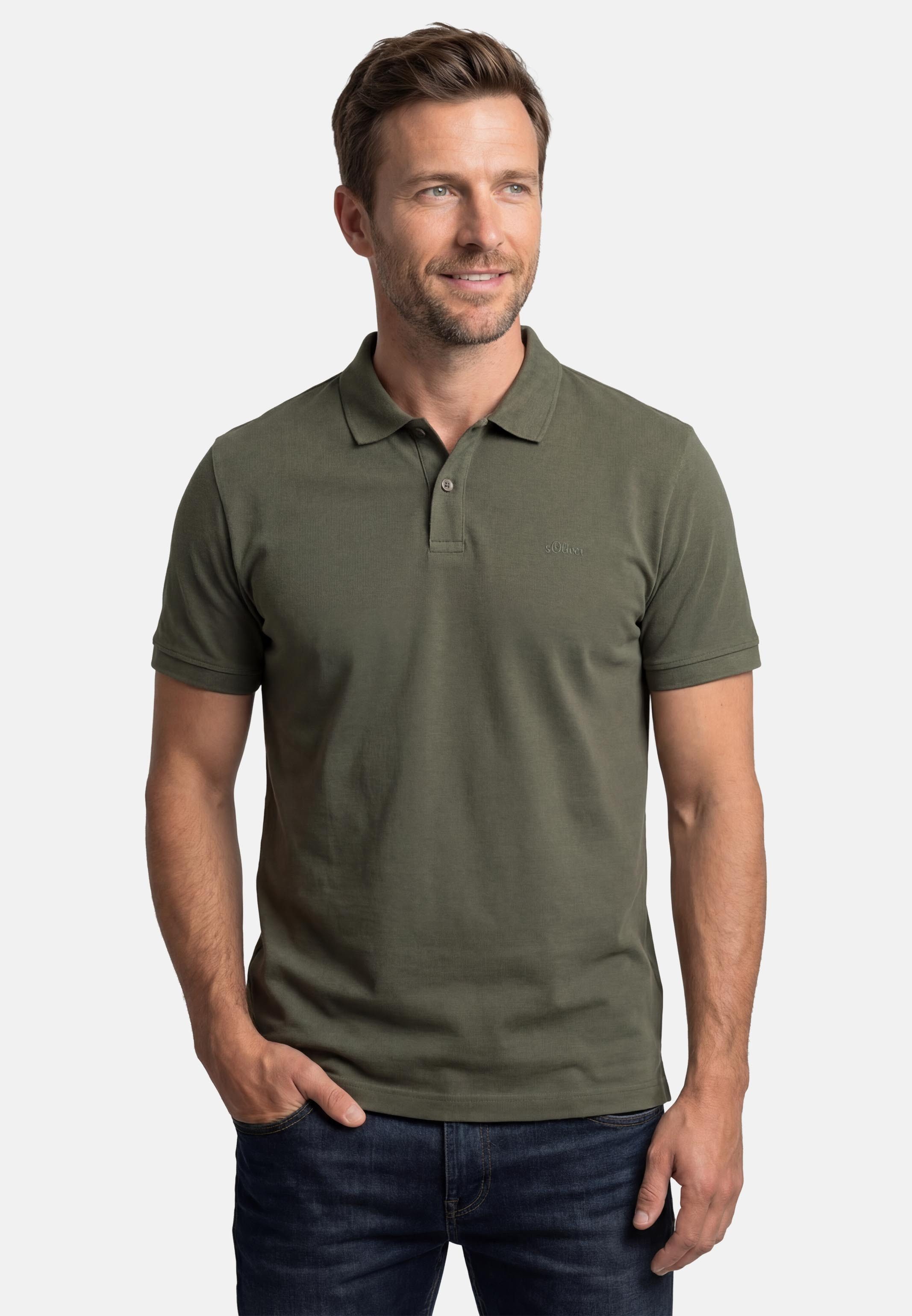 s.Oliver Poloshirt 2er Pack Basic (Spar-Set, 2-tlg) Poloshirt - Baumwolle - Atmungsaktiv - Piqué Qualität