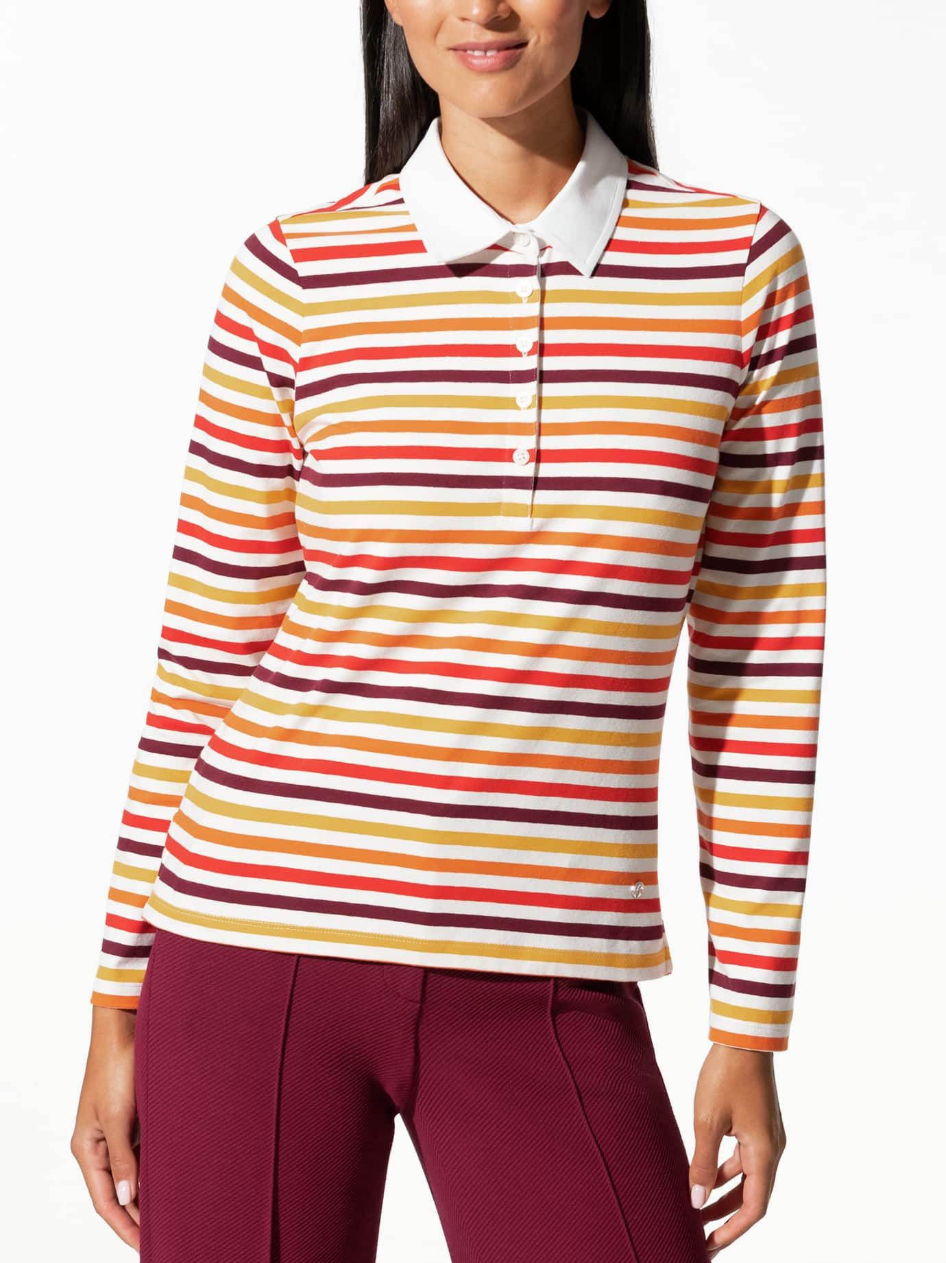 Walbusch Poloshirt Damen Thermo-Polo Polokragen Langarm, modern, wärmend