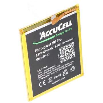 AccuCell Akku passend für Gigaset ME Pro Li-Polymer 3.85V 4000mAh 15.4Wh Akku 4000 mAh (3,9 V)