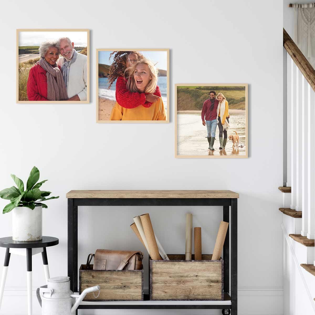 PHOTOLINI Bilderrahmen 3er Set 40x40 cm Poster-Rahmen quadratisch, zum Aufh günstig online kaufen
