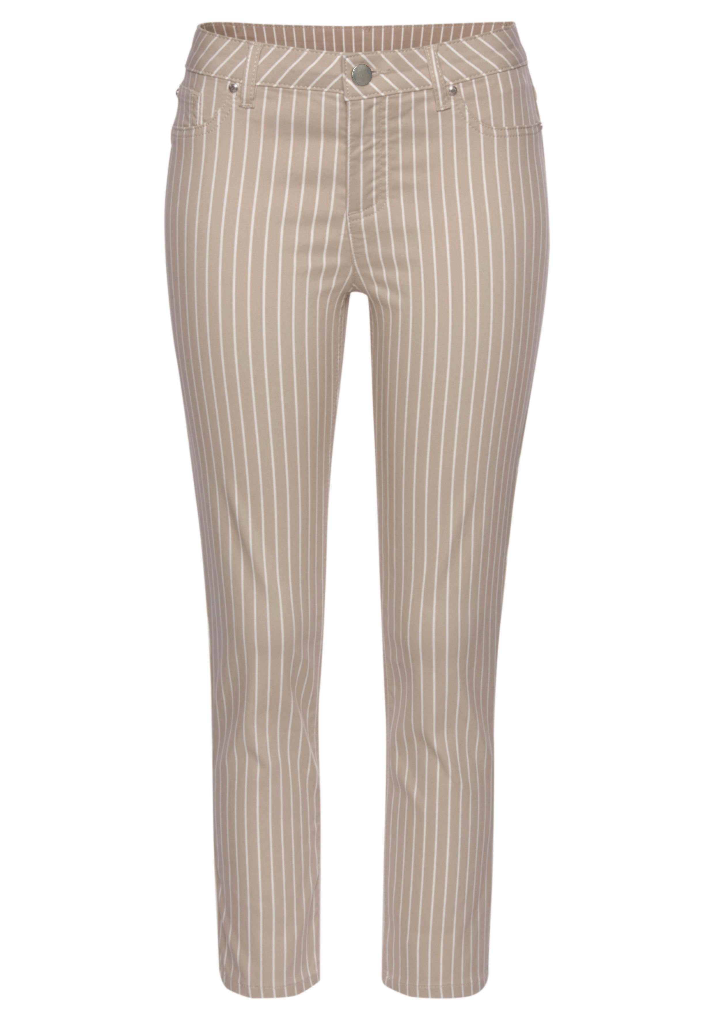 LASCANA 7/8-Jeggings mit Streifenprint in Slim-Fit-Form, günstig online kaufen