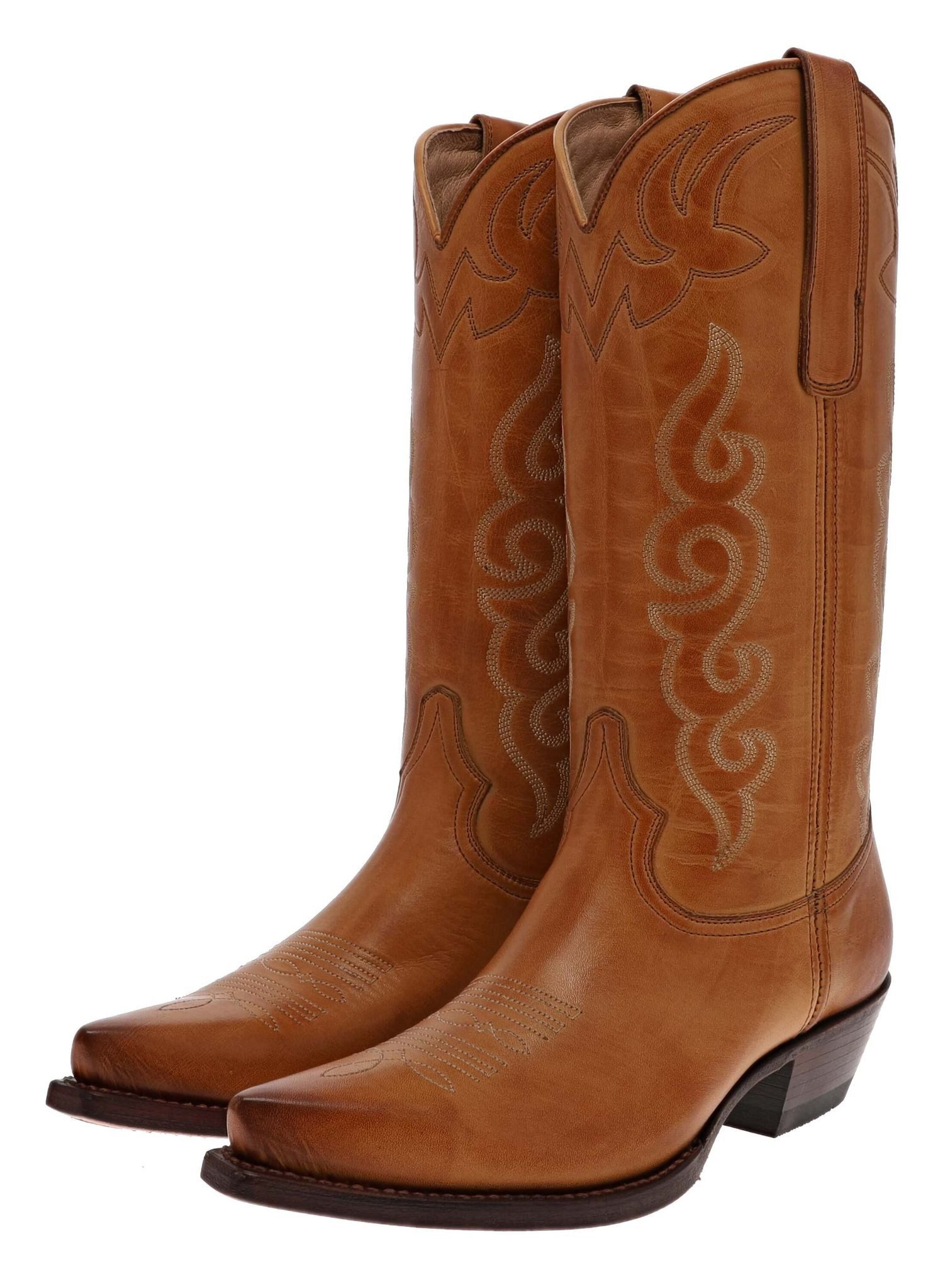 FB Fashion Boots VITORIA Braun Cowboystiefel Rahmengenähte Damen Westernstiefel