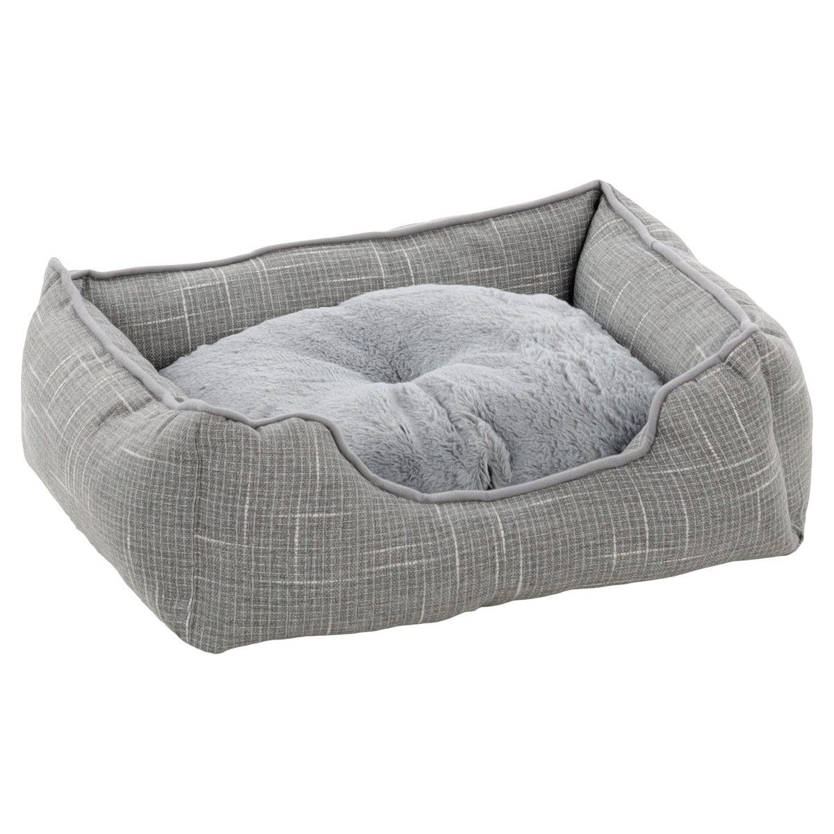 Flamingo Tierbett Korb Nikki rechteckig hellgrau
