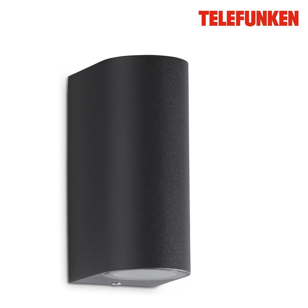 Telefunken Wandleuchte 308005TF, LED wechselbar, 2700K - Extra-Warmweiß, Außenleuchte IP44 4000K 800lm 10W 15,1x6,7x9,2cm