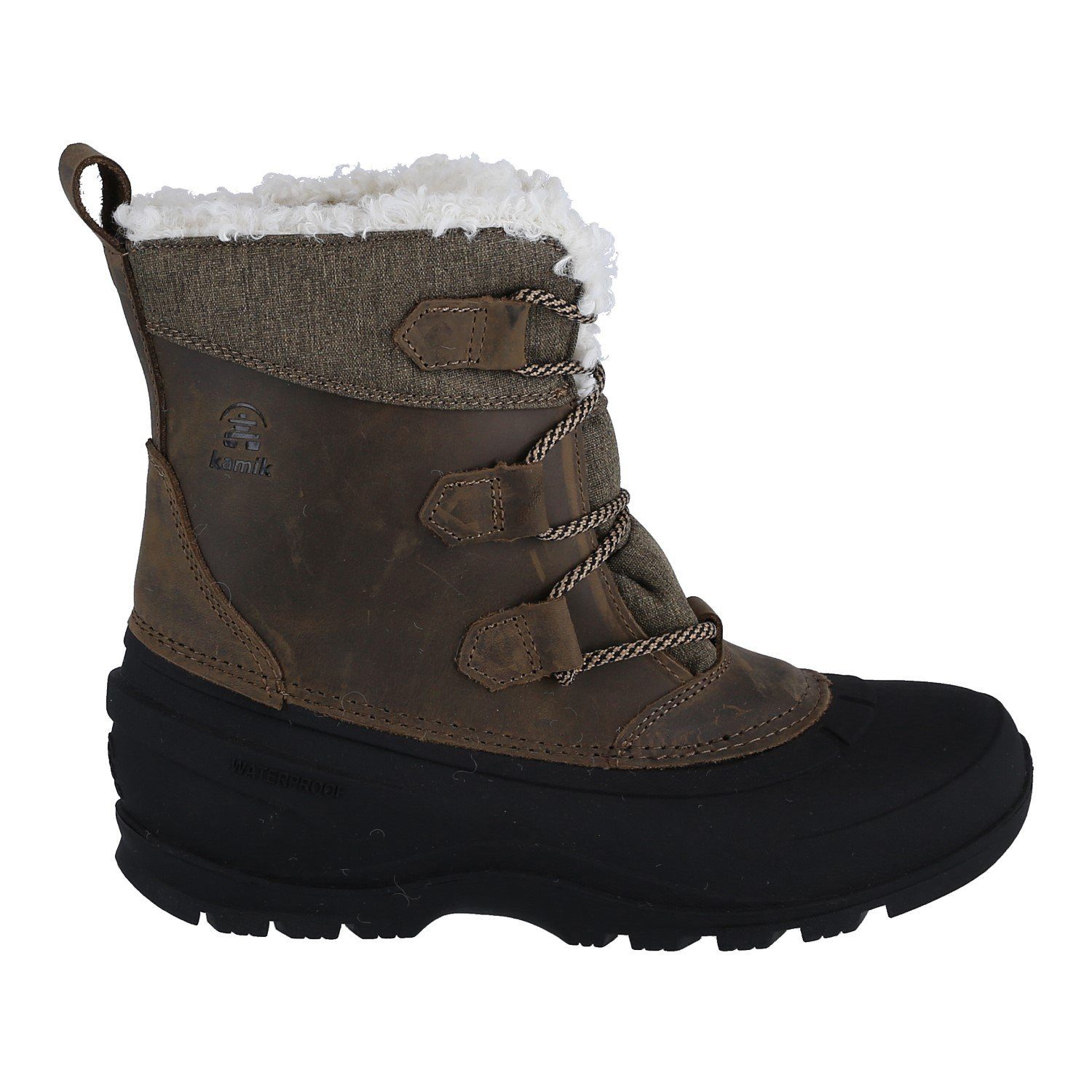 Kamik Snowgem Low (Leder, Nylon, wasserdicht) fossilbraun Damen Winterstief günstig online kaufen