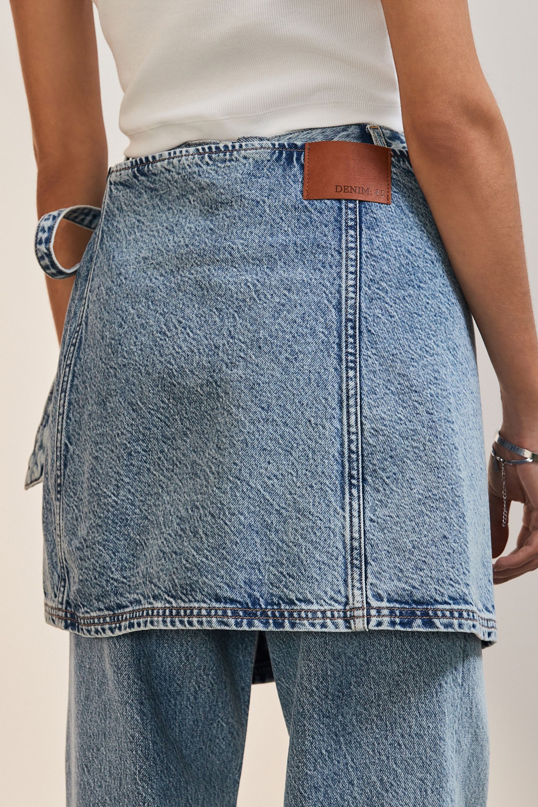 Next Jeansrock Jeans-Wickelrock in Minilänge aus 100 % Baumwolle (1-tlg) günstig online kaufen