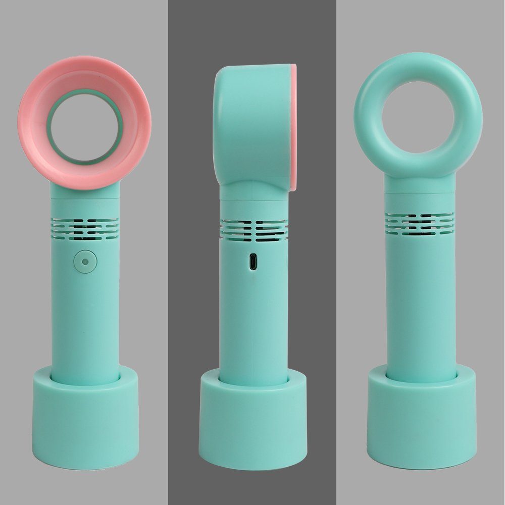 Mini Grün BIGTREE USB-Ventilator Wiederaufladbar Handheld USB Luftkühler, Mini