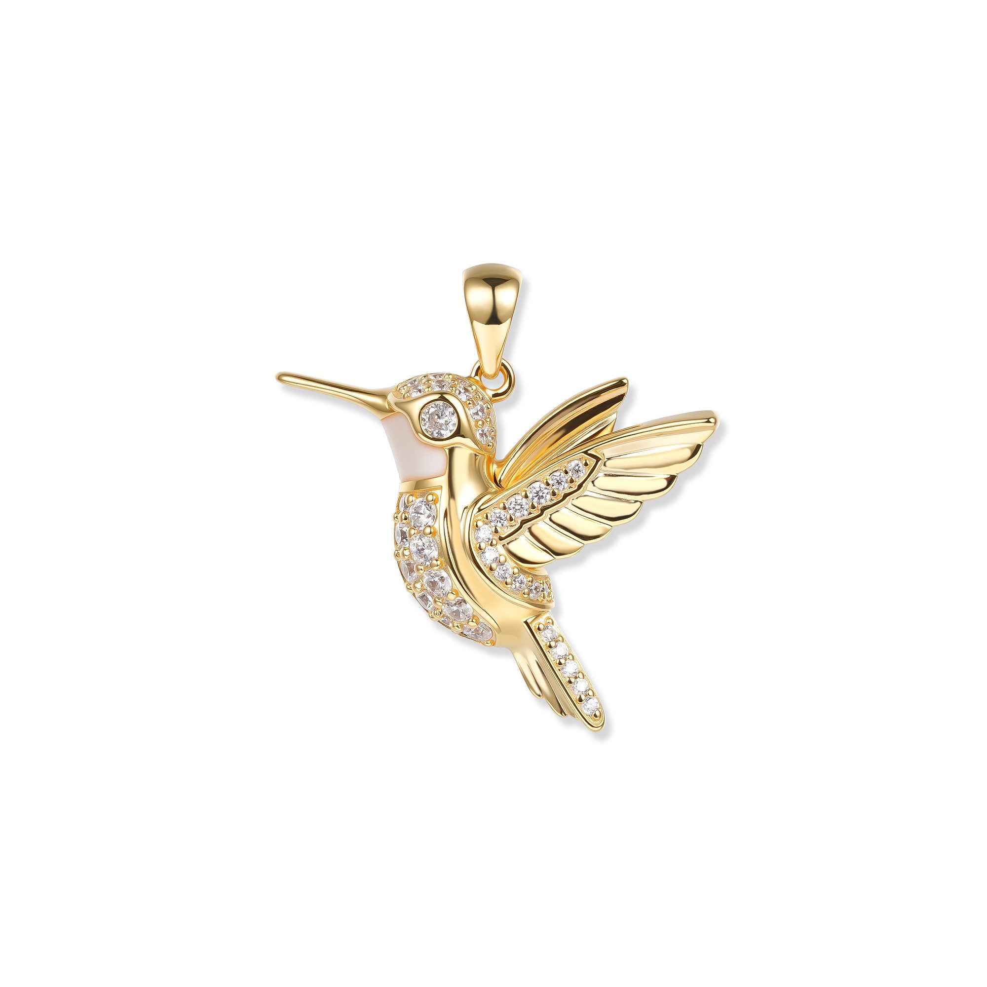 Seinerzeit FLORA & FAUNA Kettenanhänger Lola Kolibri Anhänger, Schmuck aus 925 Sterling Silber (Von der farbenfrohen Welt exotischer Vögel inspirierter Damenschmuck mit liebevoll gestaltetem Tiermotiv – ein besonderer Begleiter im Alltag und zu besonderen
