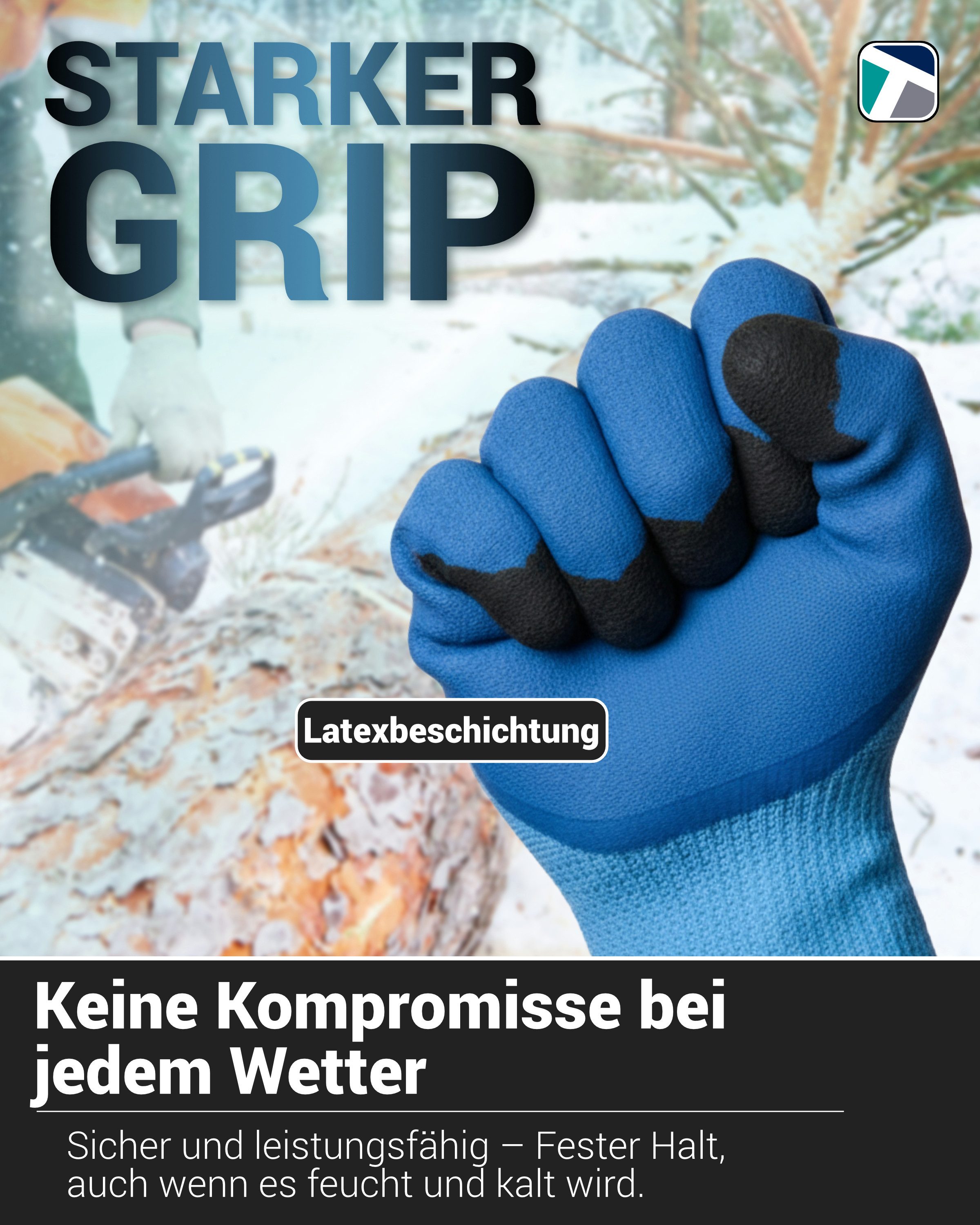 Worklink Winter-Arbeitshandschuhe 12 Paar Winter-Arbeitshandschuhe Super Tech Yeti Größe 10 (12 Paar)