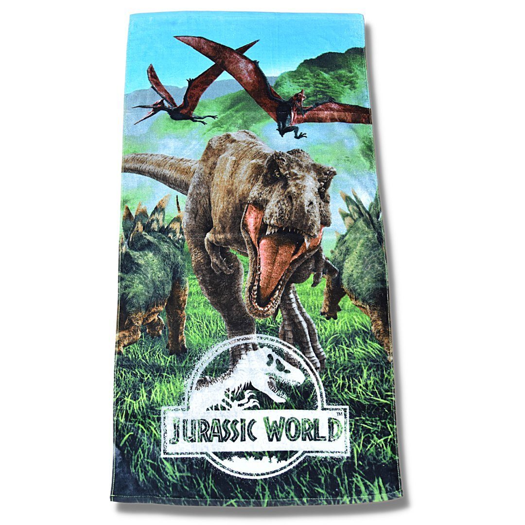 Jurassic World Badetuch T-Rex, Baumwolle, Strandtuch aus 100% Baumwolle 70  x 140 cm
