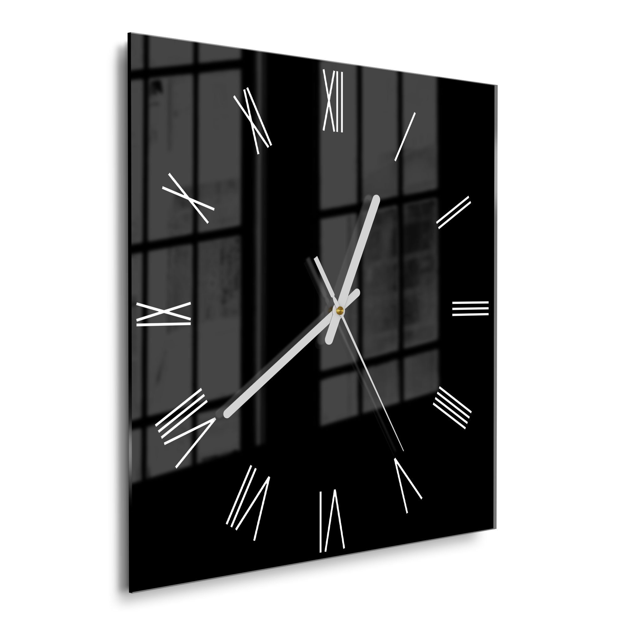 DEQORI Wanduhr 'Unifarben - Schwarz' (Glas günstig online kaufen