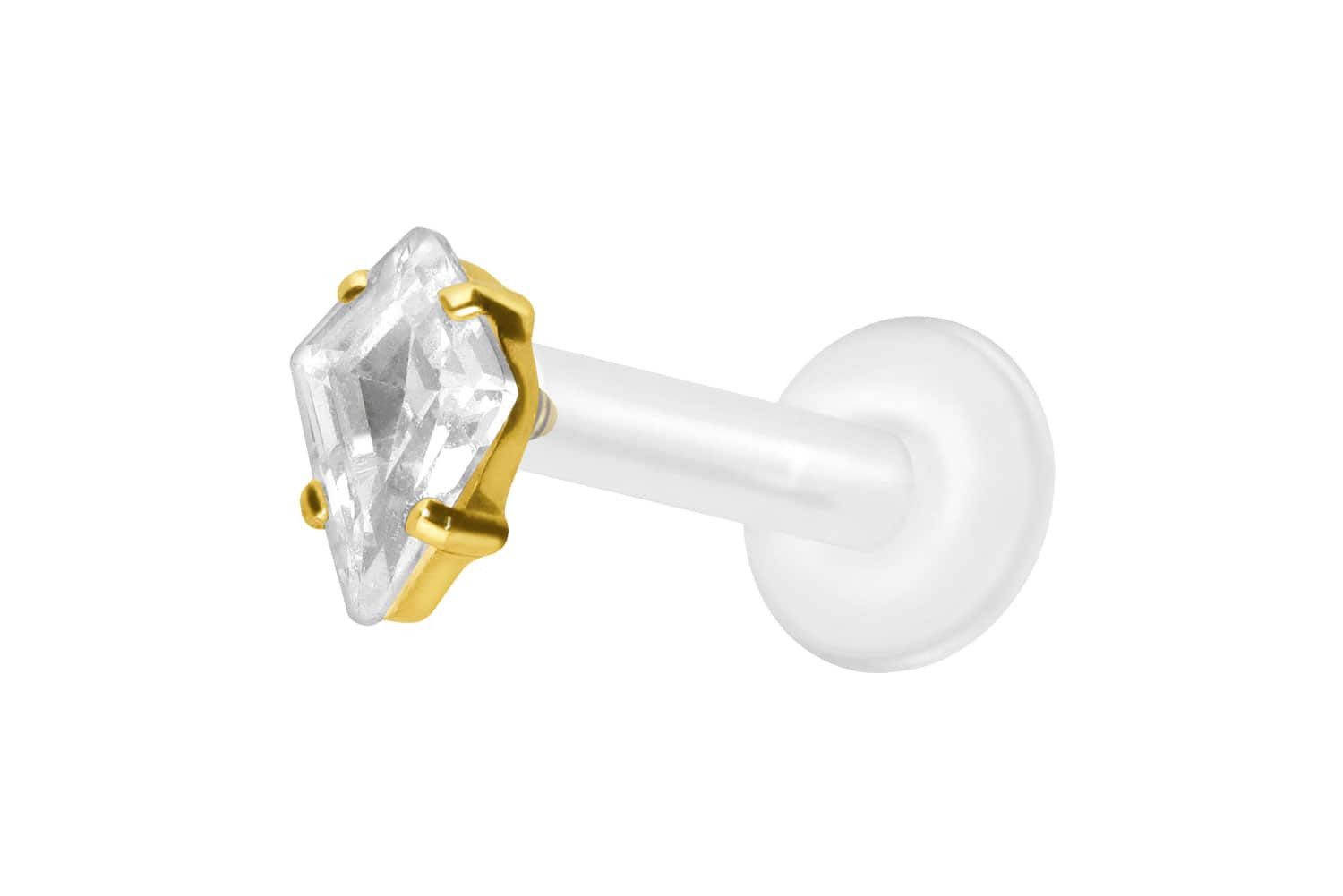 PIERCINGLINE Piercing-Set PTFE Labret mit Innengewinde + Titan-Aufsatz KRIS günstig online kaufen