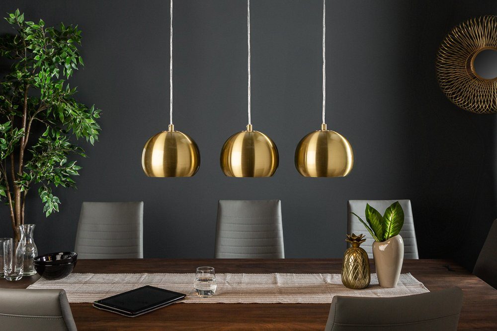 riess-ambiente Hängeleuchte GOLDEN Wohnzimmer · · ohne Metall Leuchtmittel, BALL · Design Modern gold, Esszimmer