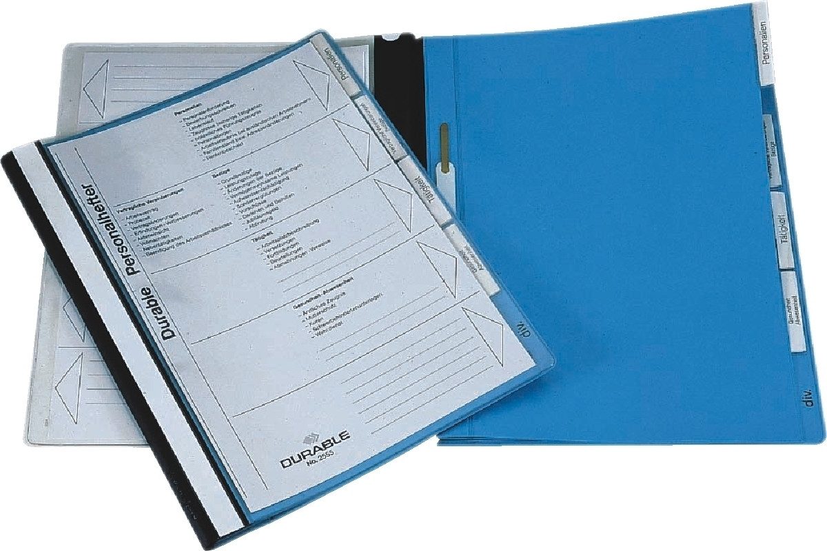 Hefter Personalhefter A4 5 Unterteilungen blau