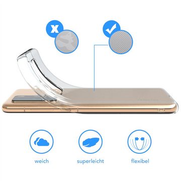 EAZY CASE Handyhülle Slimcover Clear für Huawei P40 6,1 Zoll, durchsichtige Hülle Ultra Dünn Silikon Backcover TPU Telefonhülle Klar