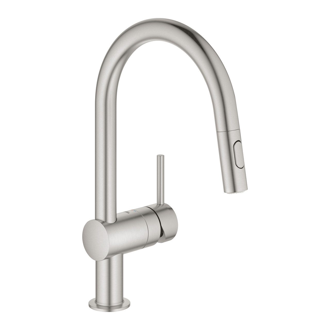 Grohe Standarmatur Minta Einhand-Spültischbatterie, Hochdruck, supersteel (32321DC2)